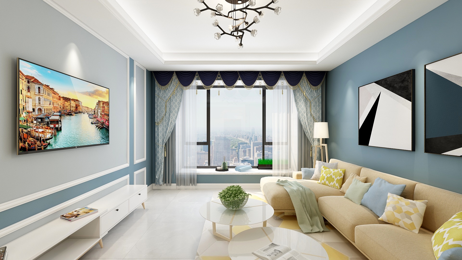 若水空間設計工作室VGsQ-天薇红垣二号楼现代简约设计案例-装修设计方案