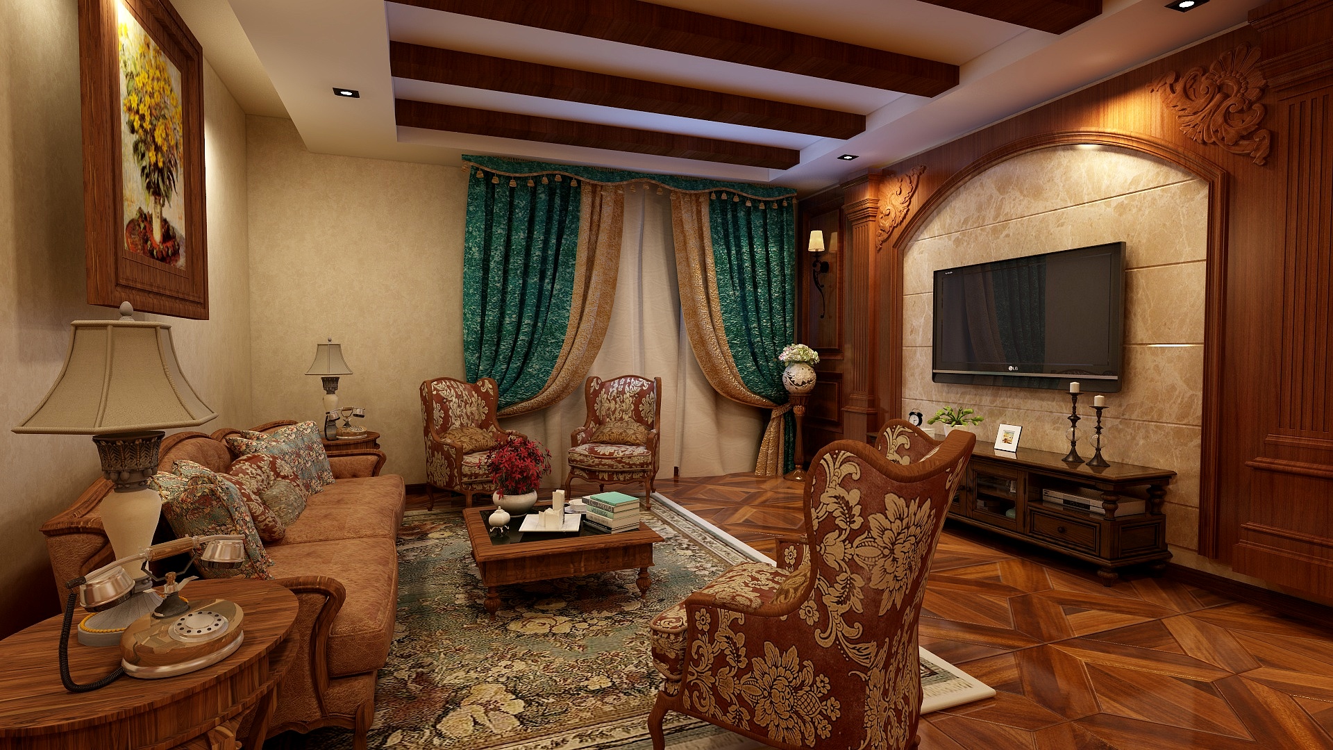 小谢来也-爱达·壹号186.40㎡D1户型4室2厅2卫1厨-装修设计方案