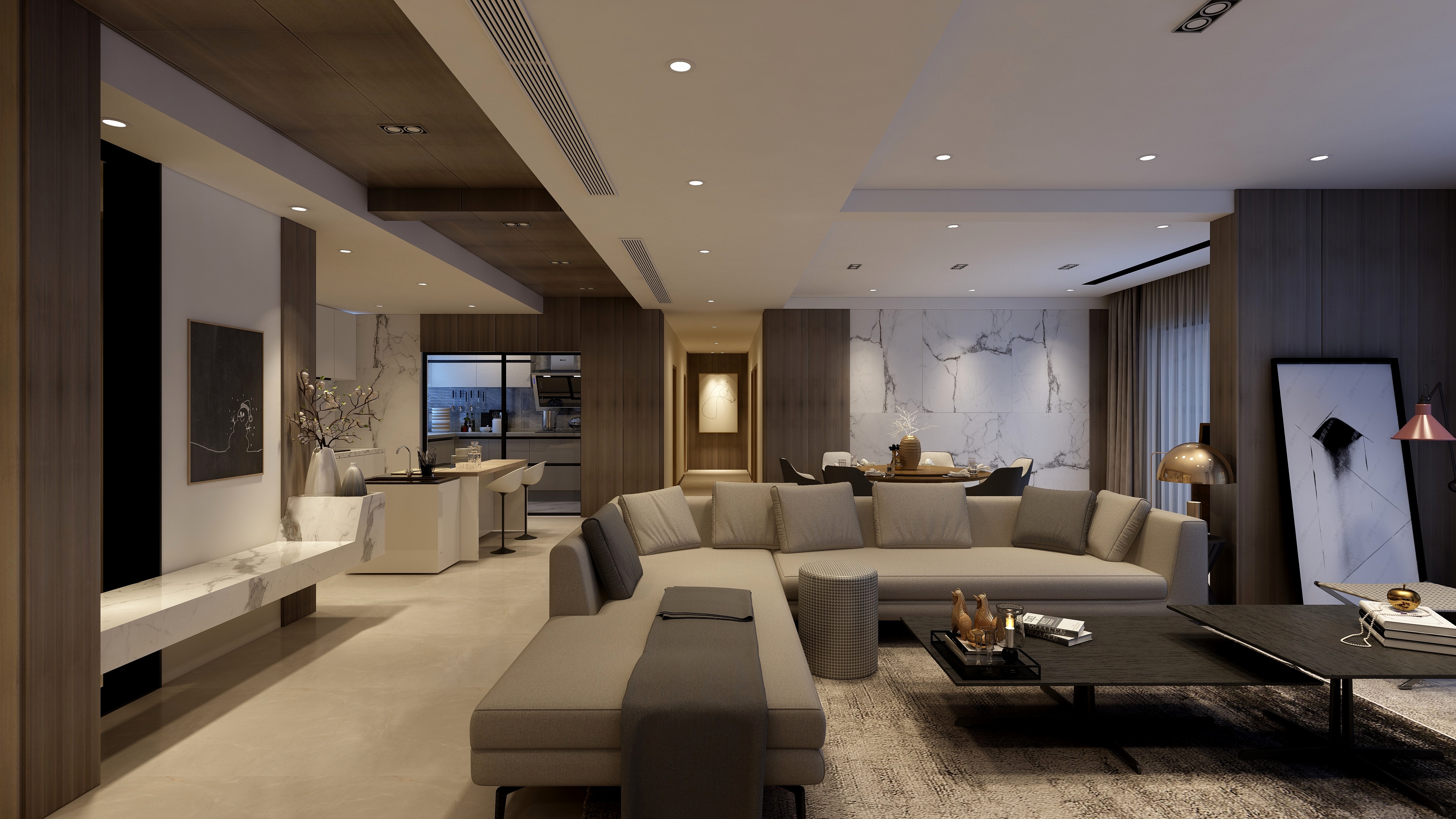 刘刚-顶层观景双户打通台式-L-装修设计方案