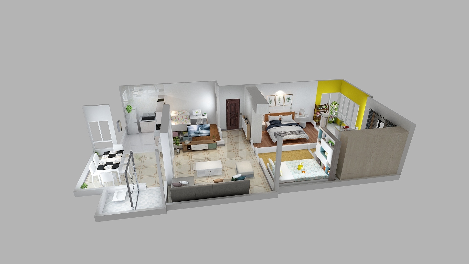 小明W-育才小区115m户型图-装修设计方案