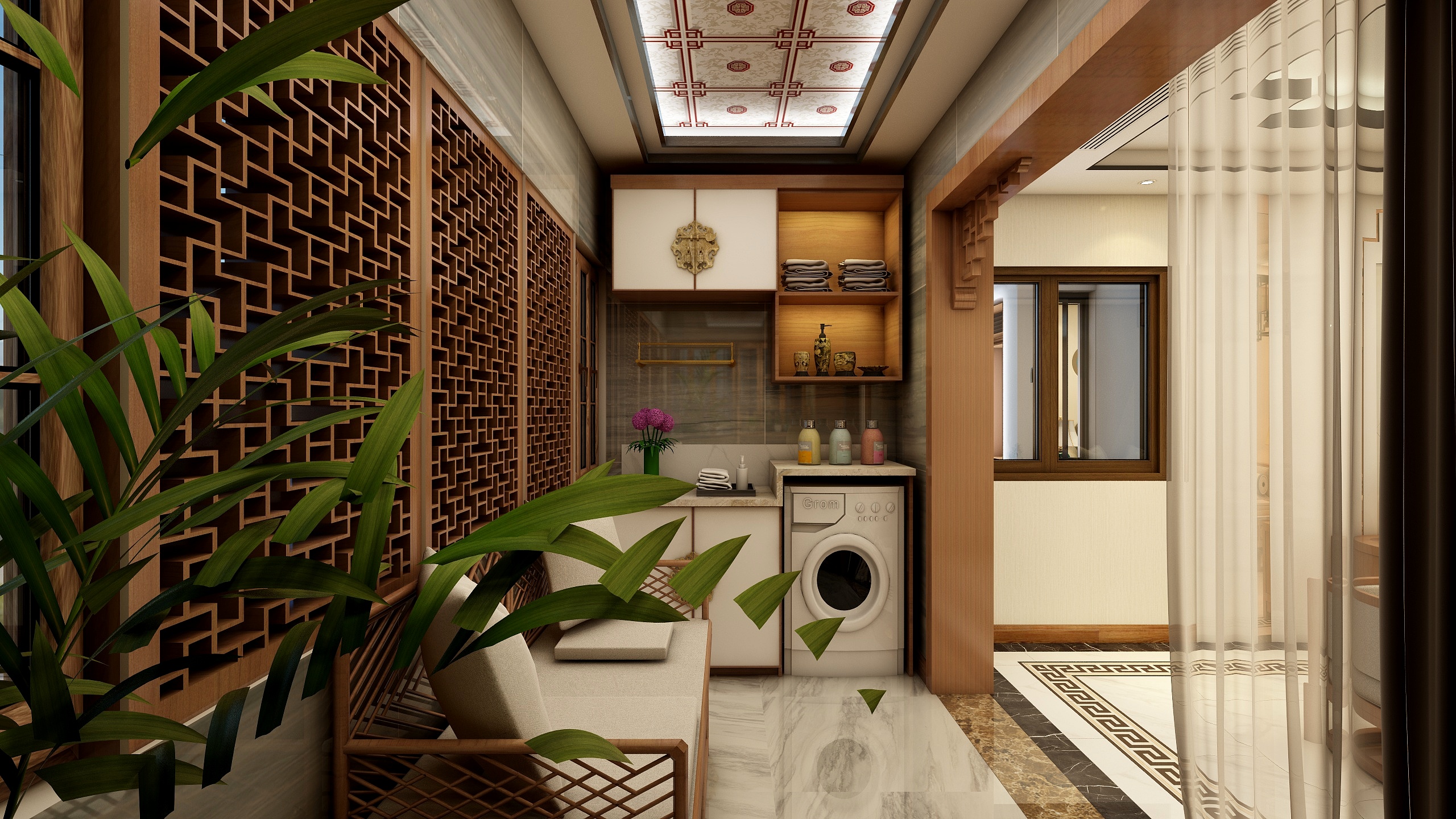 我不会做图-164㎡新中式两居装修效果图