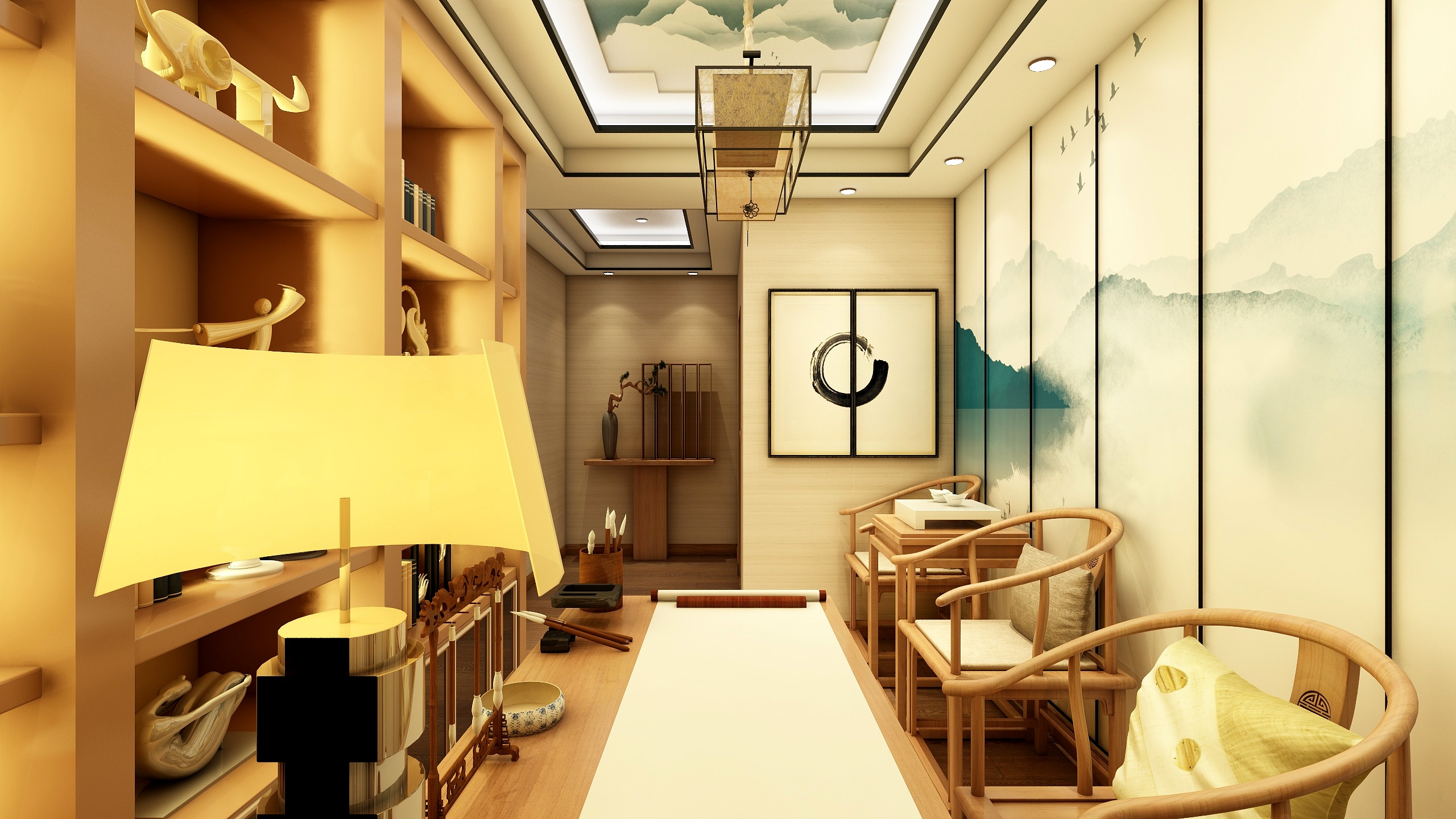 我不会做图-164㎡新中式两居装修效果图