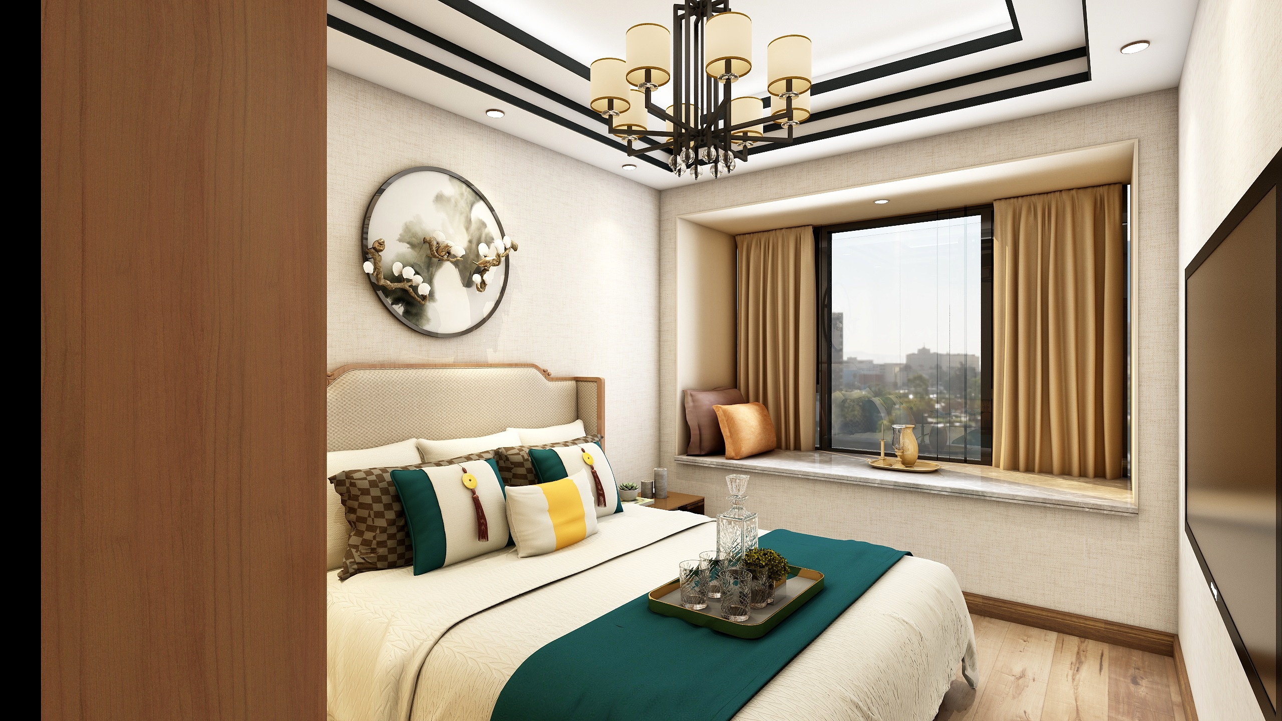 我不会做图-164㎡新中式两居装修效果图