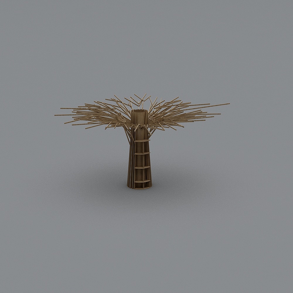 造型树13D模型