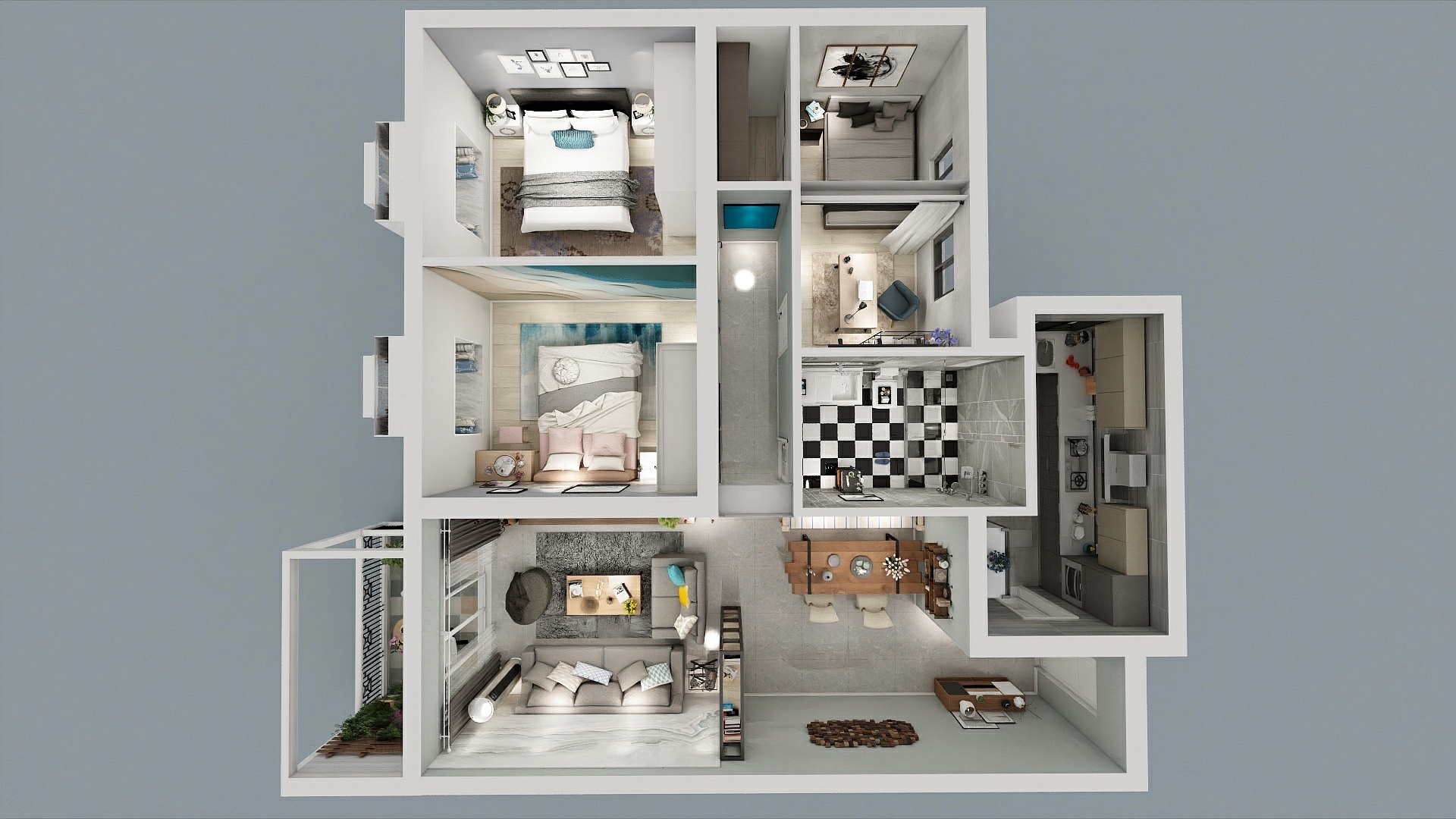 戴工007-北欧三居-装修设计方案