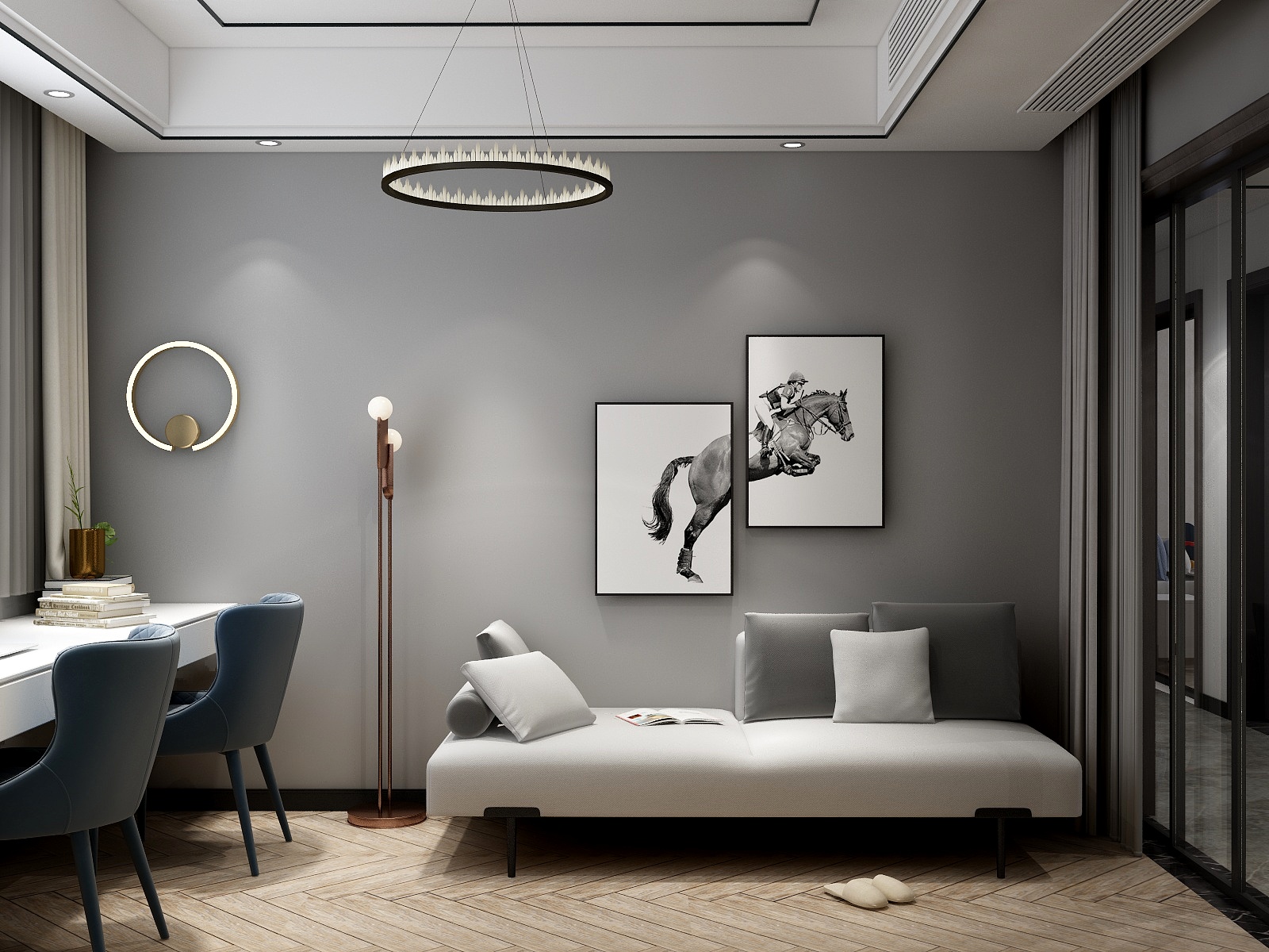 朱晨希-【轻奢现代冷色调】装修效果图