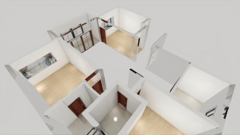 无极张北-保利堂悦137.00㎡洋房G户型3室2厅2卫1厨-装修设计方案