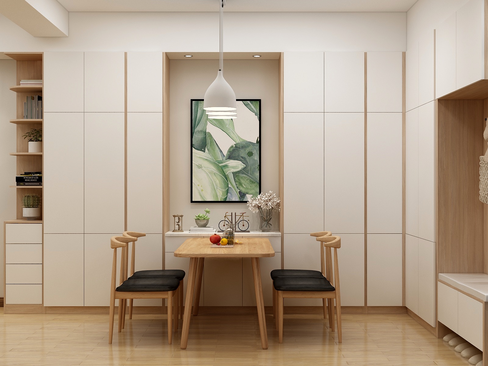 李青越-125㎡北欧两居一层客餐厅装修效果图第4张