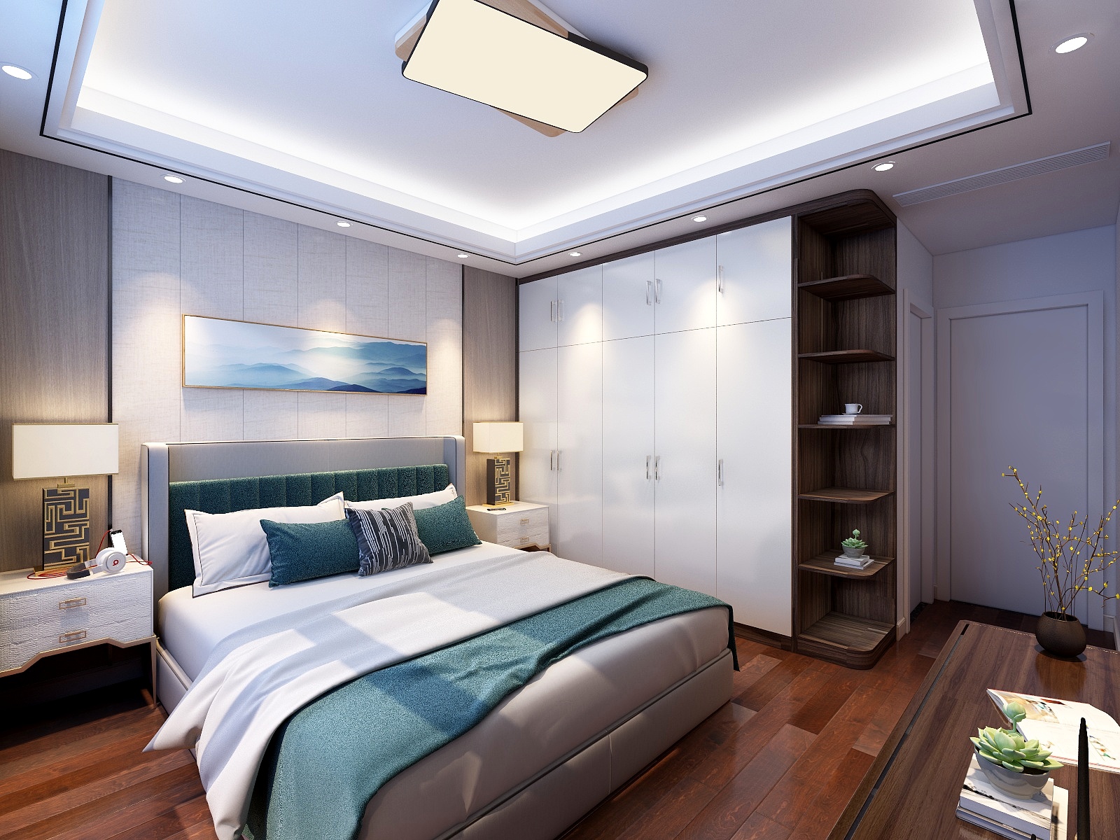 刘安明-138方新中式三居装修效果图