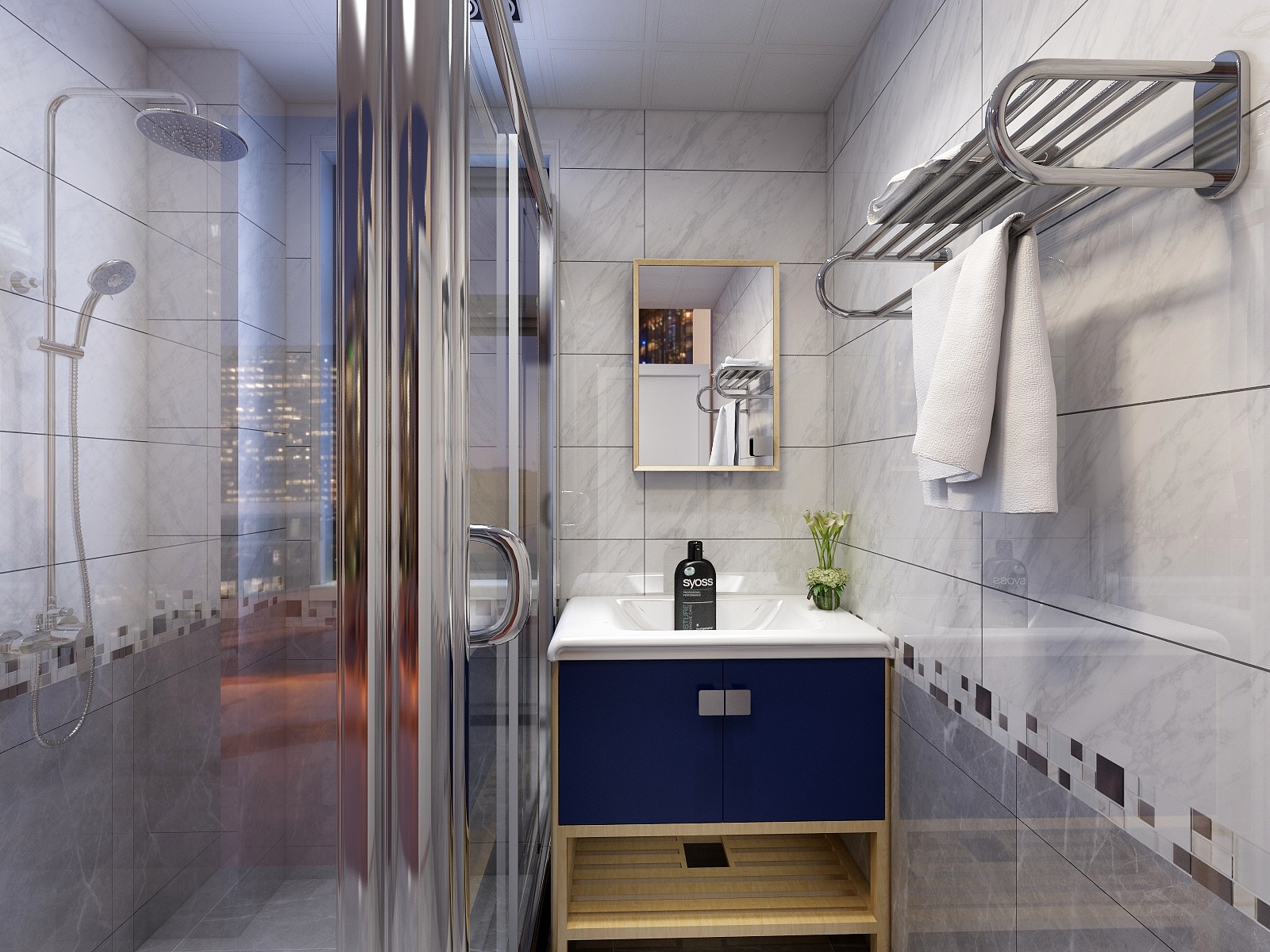 刘安明-138方新中式三居装修效果图