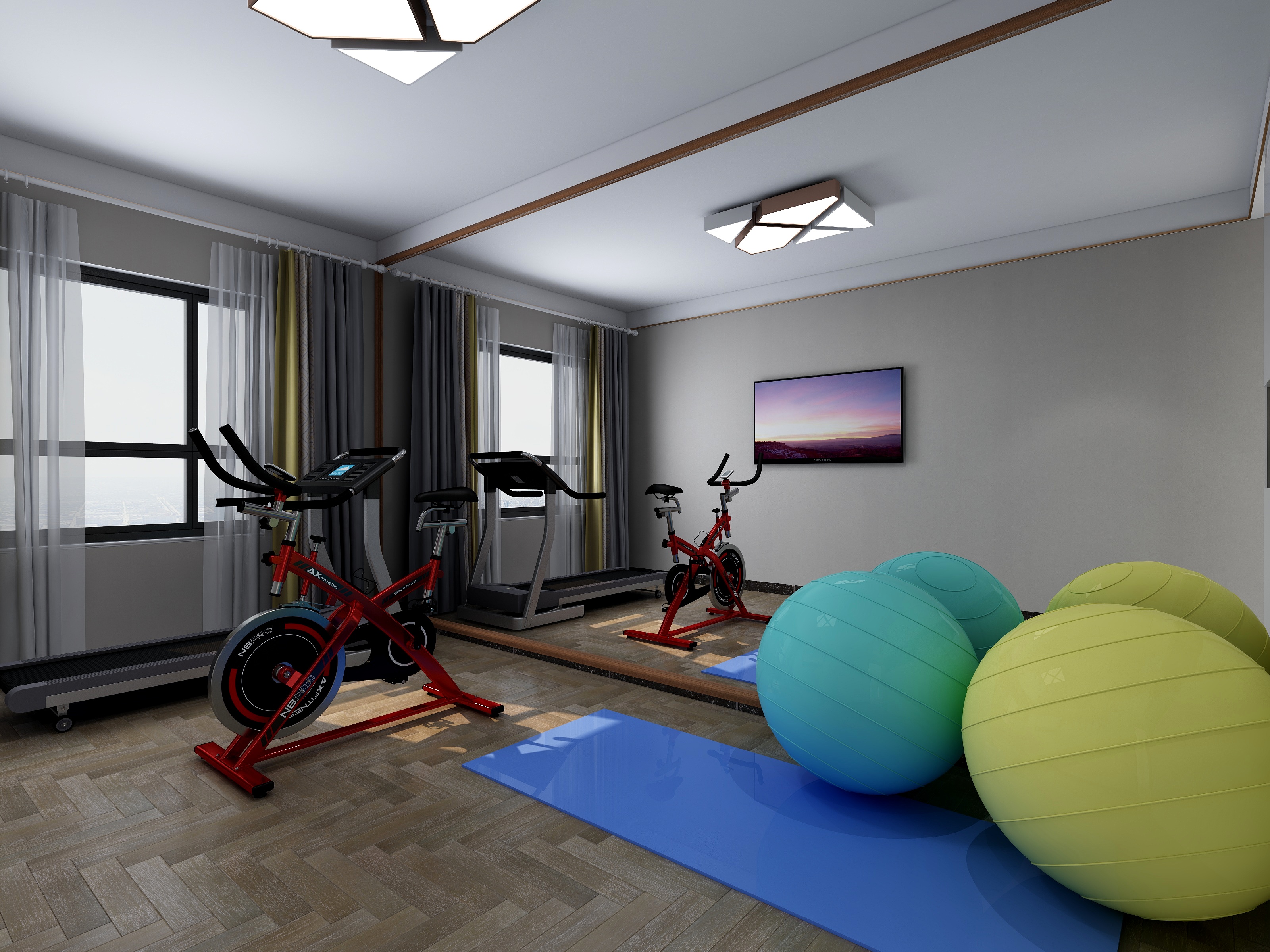 张福梅-现代轻奢风||水木春城一层娱乐室装修效果图第3张