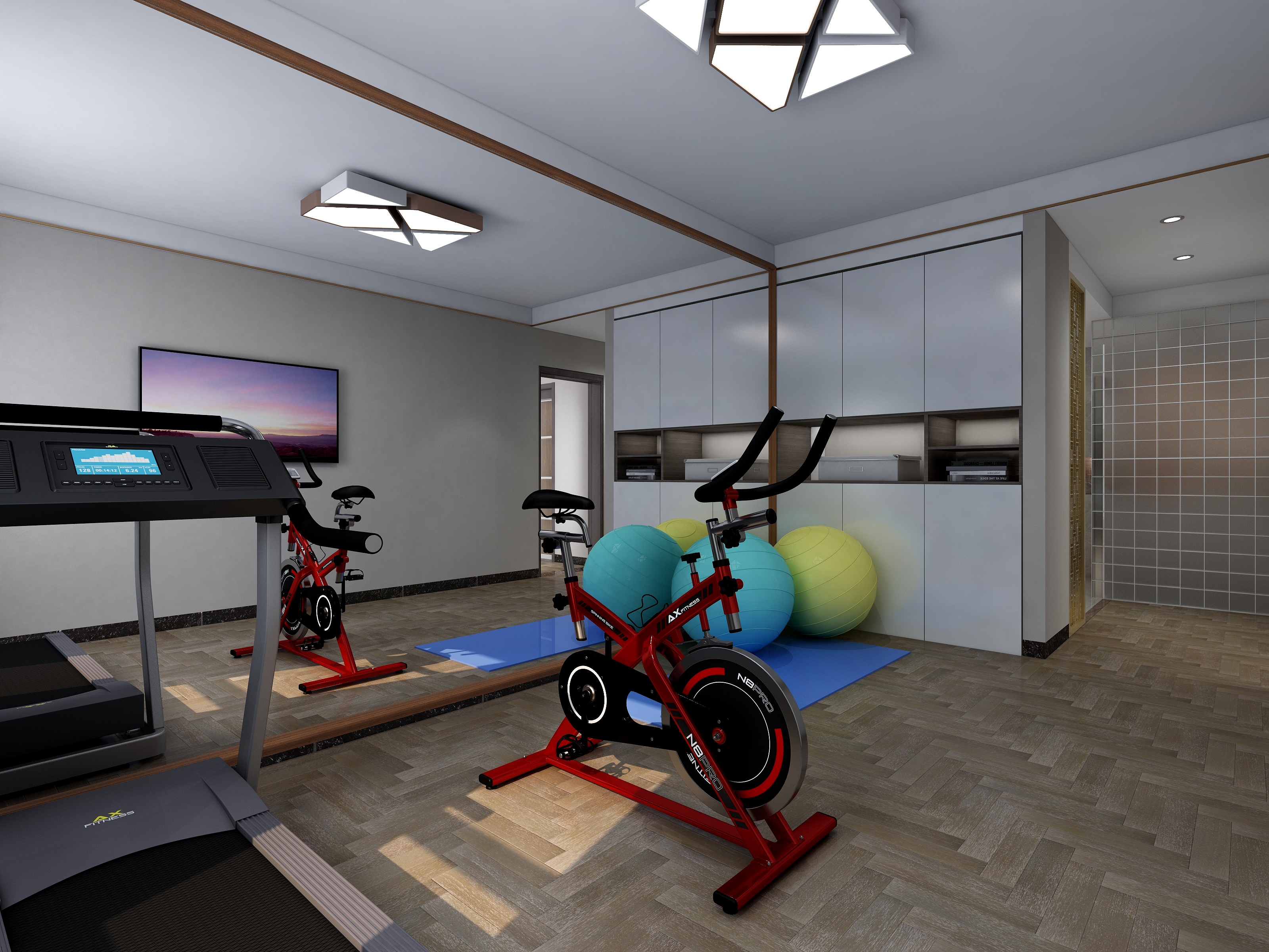 张福梅-现代轻奢风||水木春城一层娱乐室装修效果图第1张