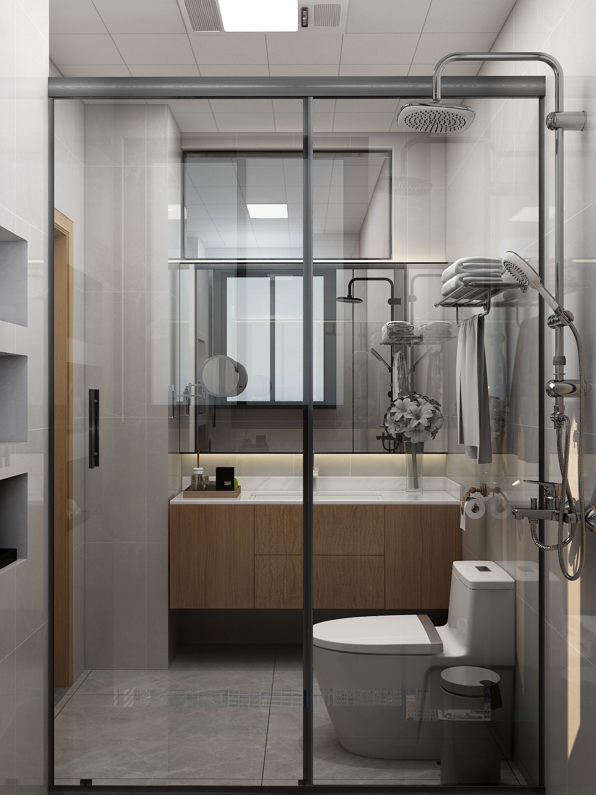 李青越-125㎡北欧两居一层卫生间装修效果图第2张