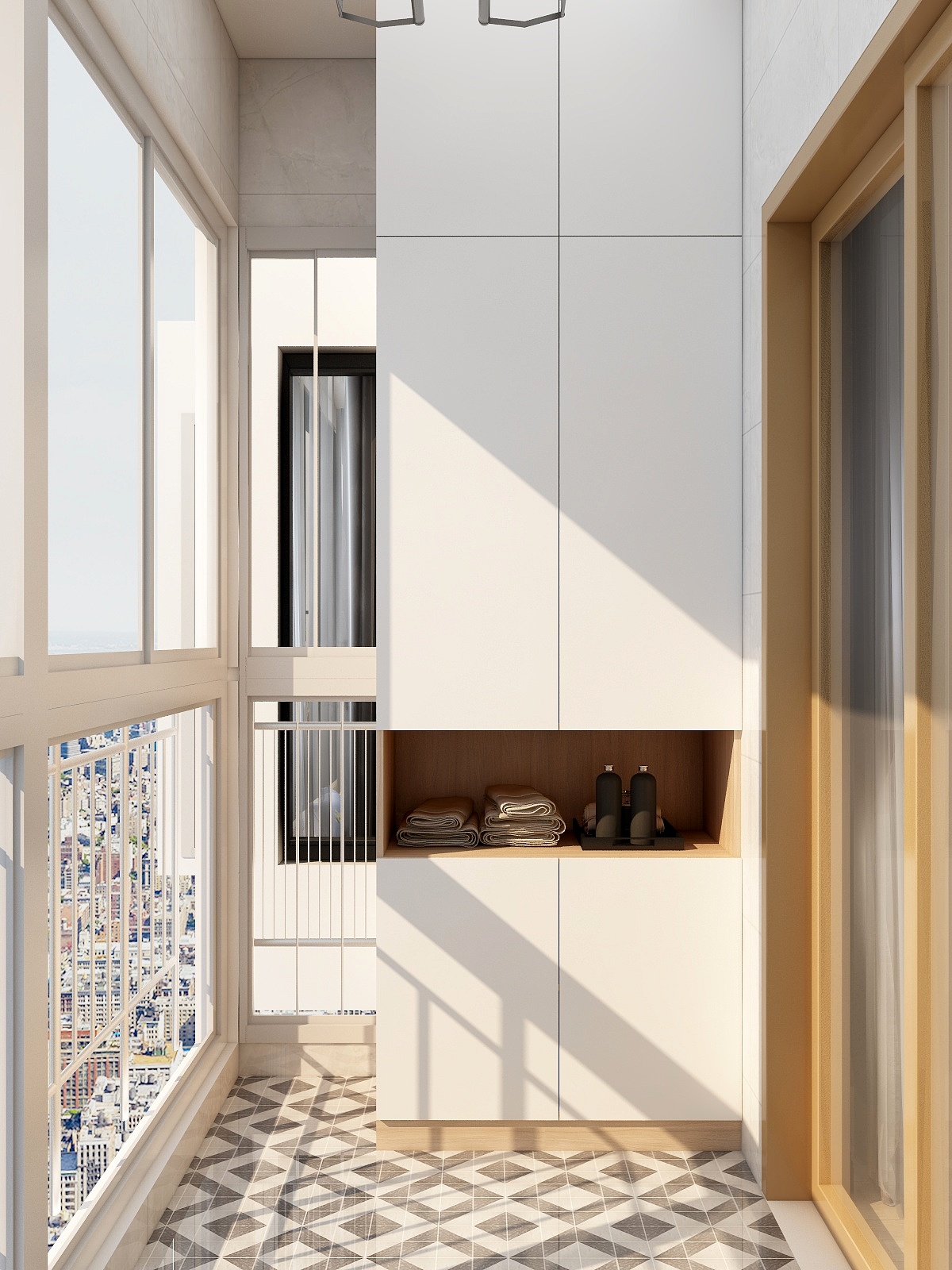 李青越-125㎡北欧两居一层阳台装修效果图第1张