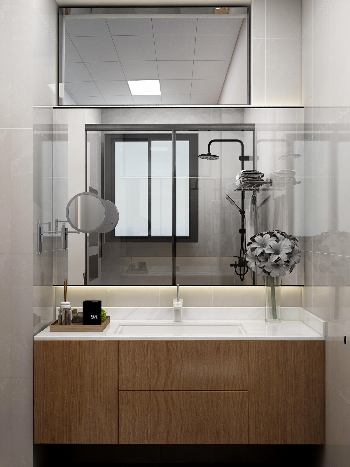 李青越-125㎡北欧两居一层卫生间装修效果图第1张