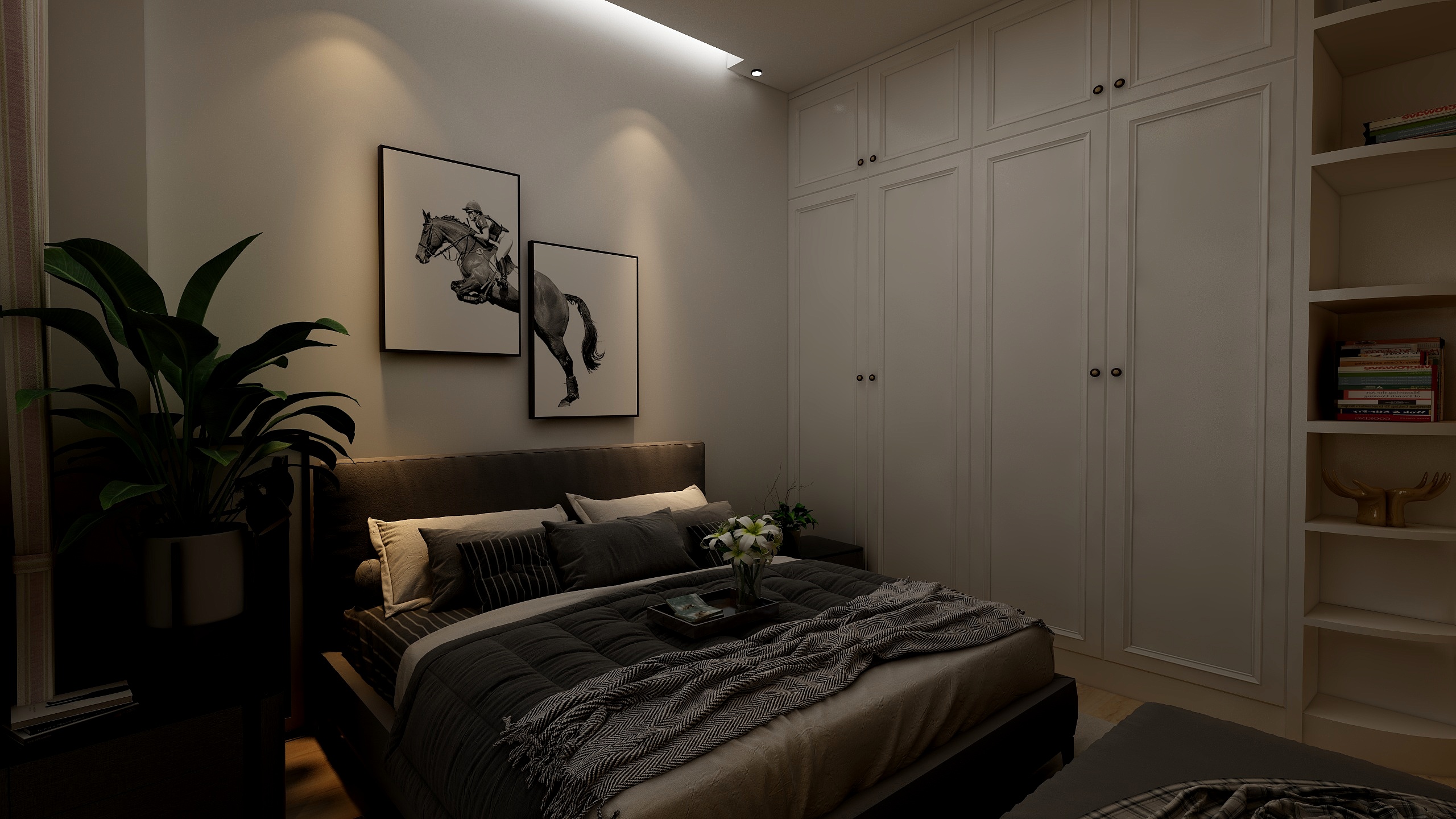 刘露-自建房-客餐厅卧室卫生间VR全景图-装修设计方案