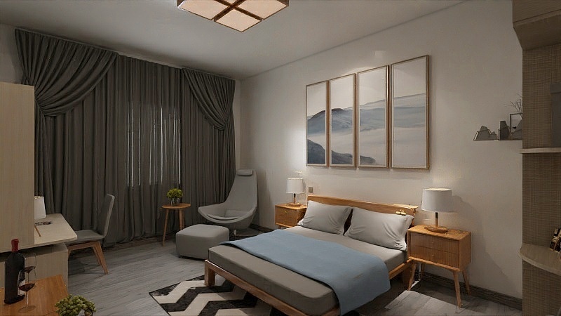 李淼-20190415自宅卧室设计1-装修设计方案