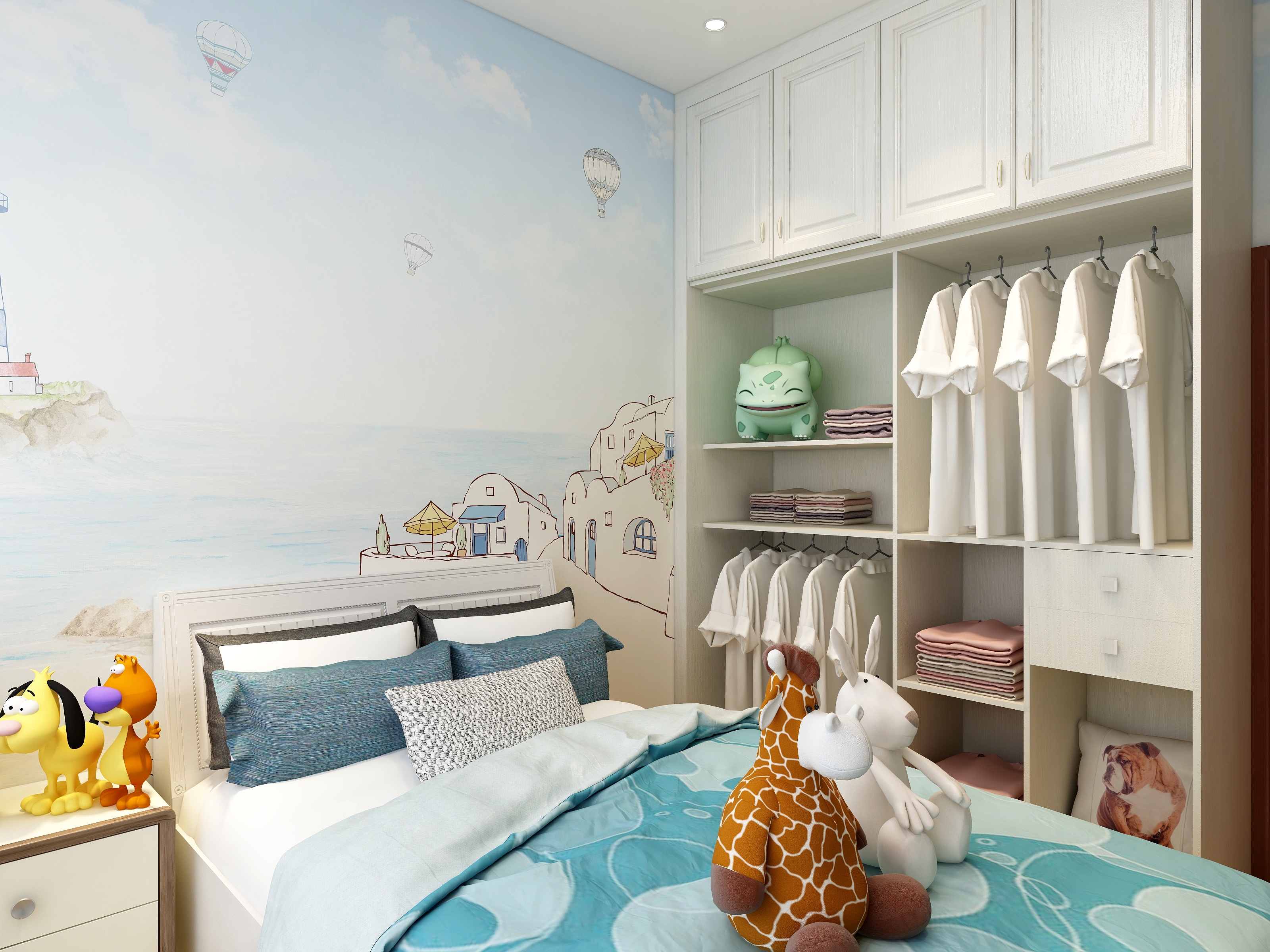 业内小白-天健西班牙小镇88.00㎡4#楼B单元01户型3室2厅2卫1厨-装修设计方案