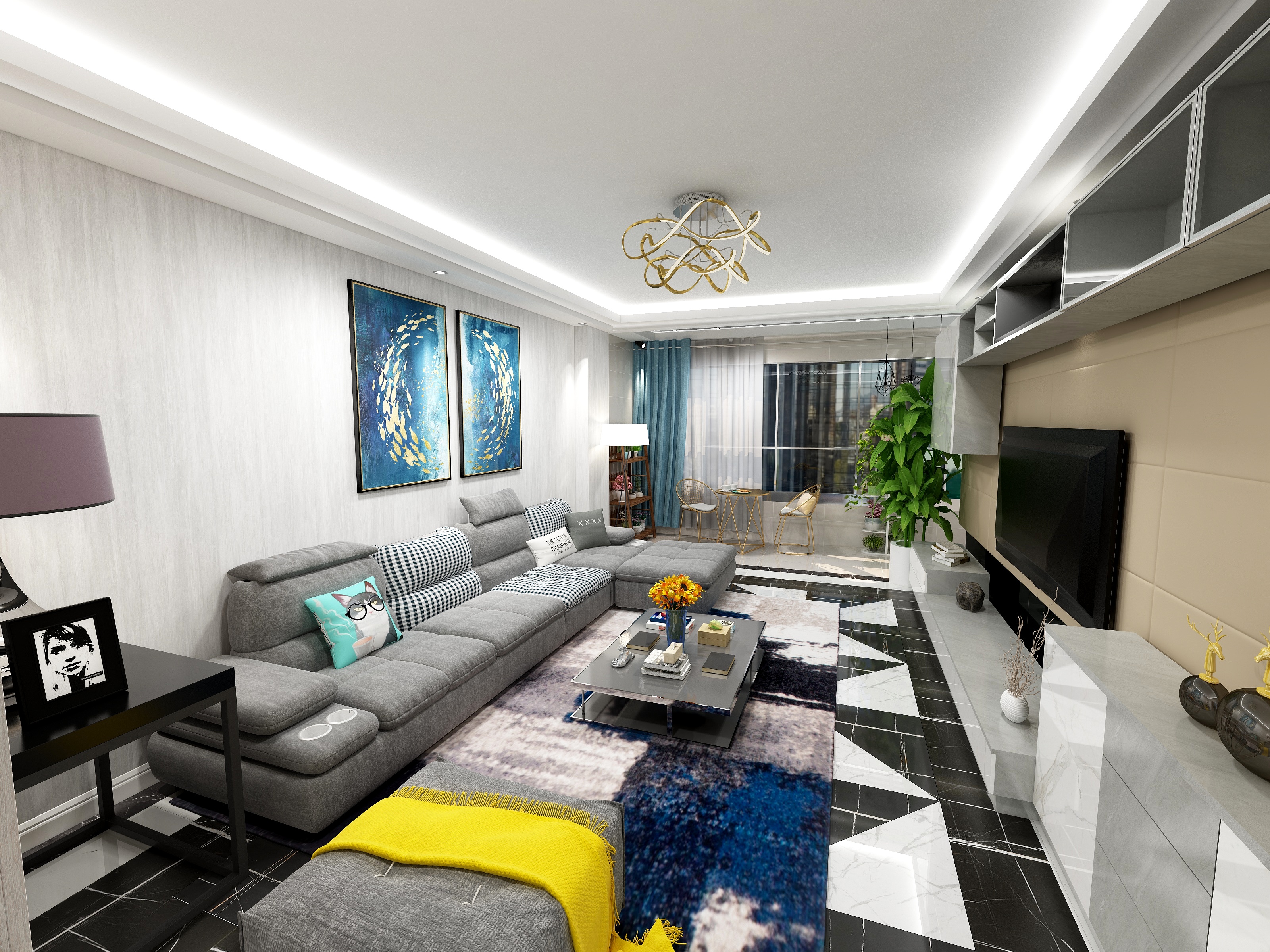 HoerJere-164㎡【轻奢丨现代丨灰蛊】三居-装修设计方案