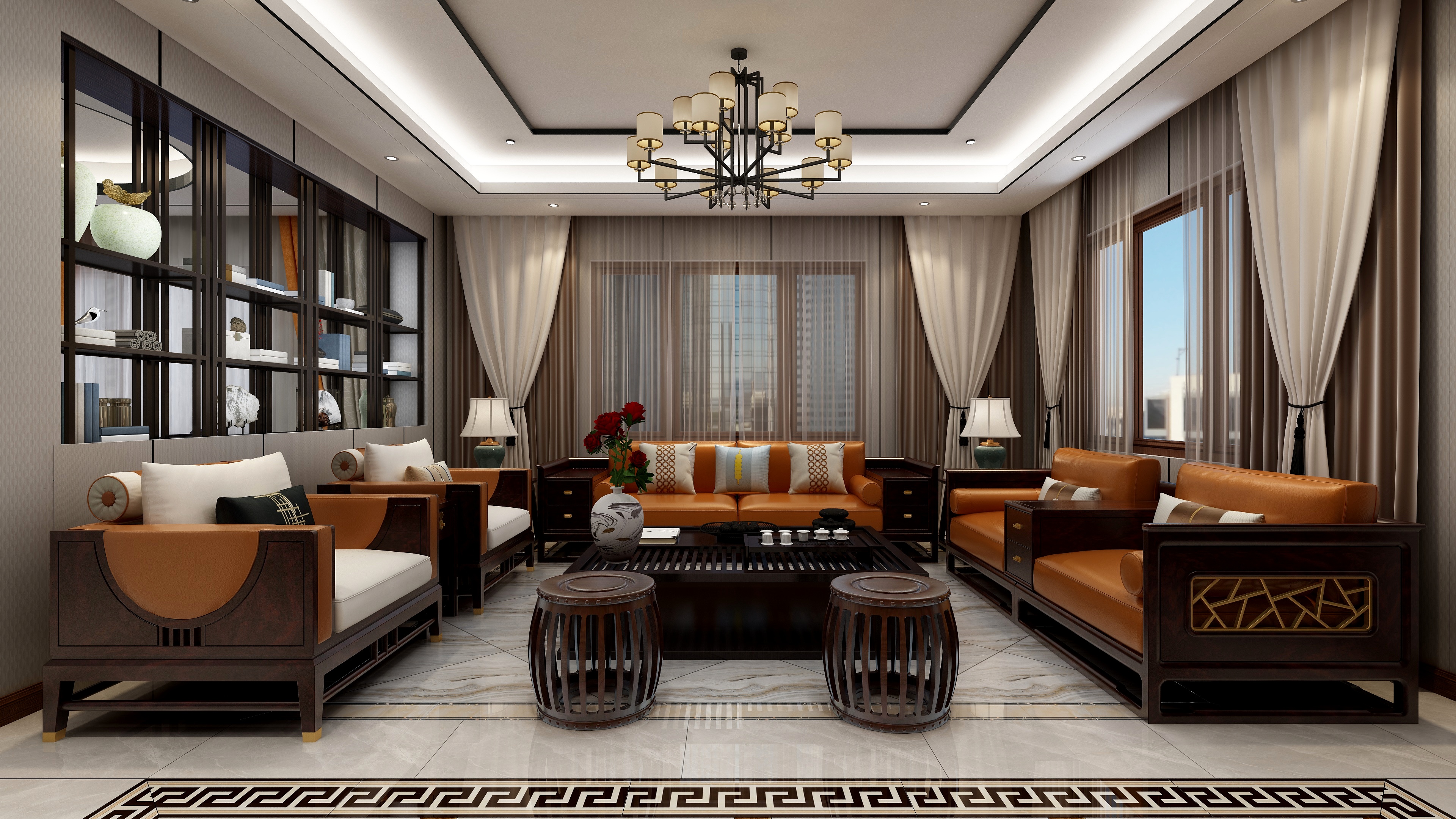 夏蒙-吴墅《和.韵》方案——420平新中式-装修设计方案