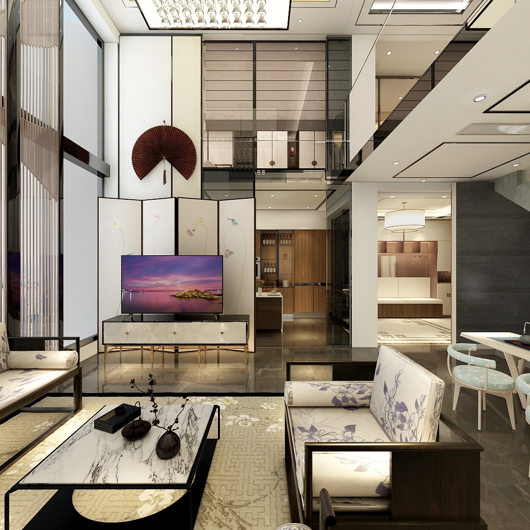 廸偉-天匯中華－90m新中式LOFT装修效果图