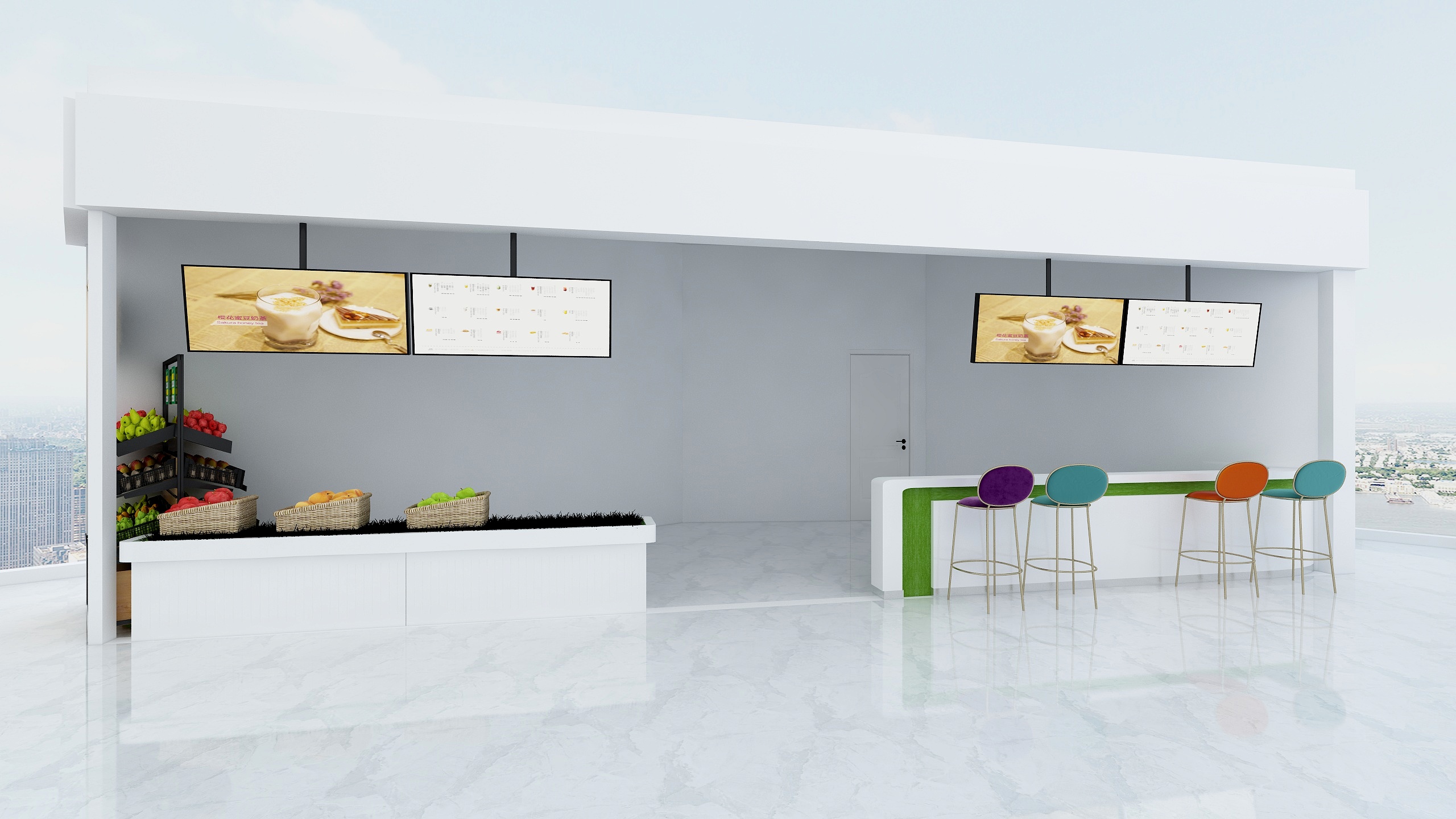 萧雨jNDb-七彩世界奶茶店-装修设计方案