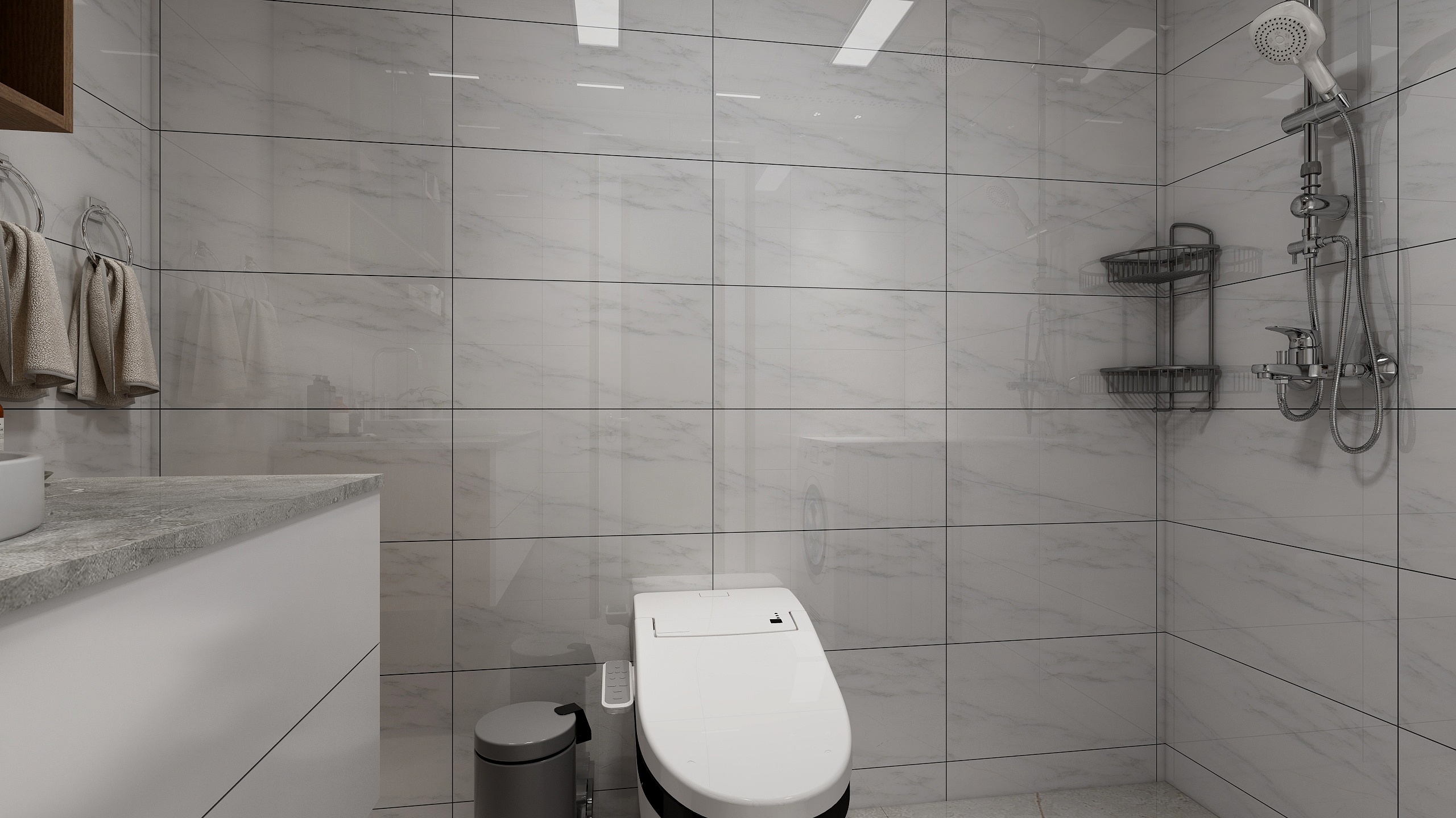 吉林长春侯崇利-89㎡美式两居一层卫生间装修效果图第1张