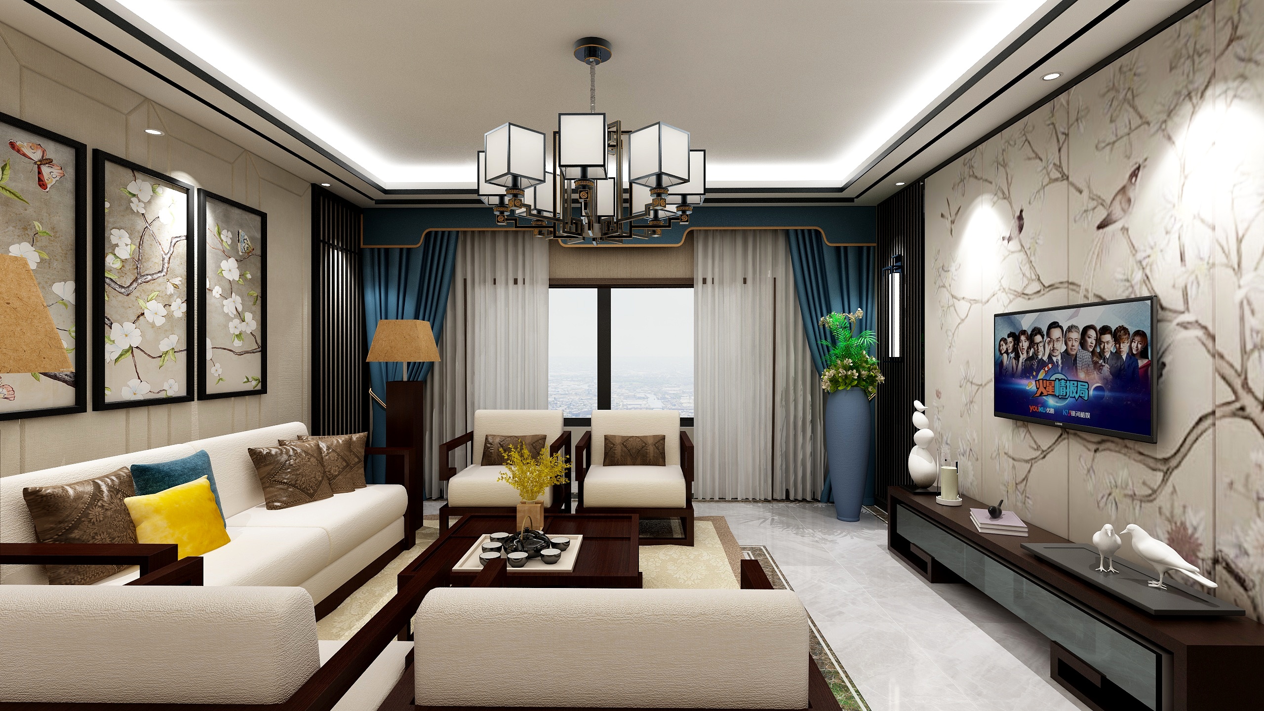 --MIJING觅景空间设计-伊宁市亿达观澜新中式-装修设计方案