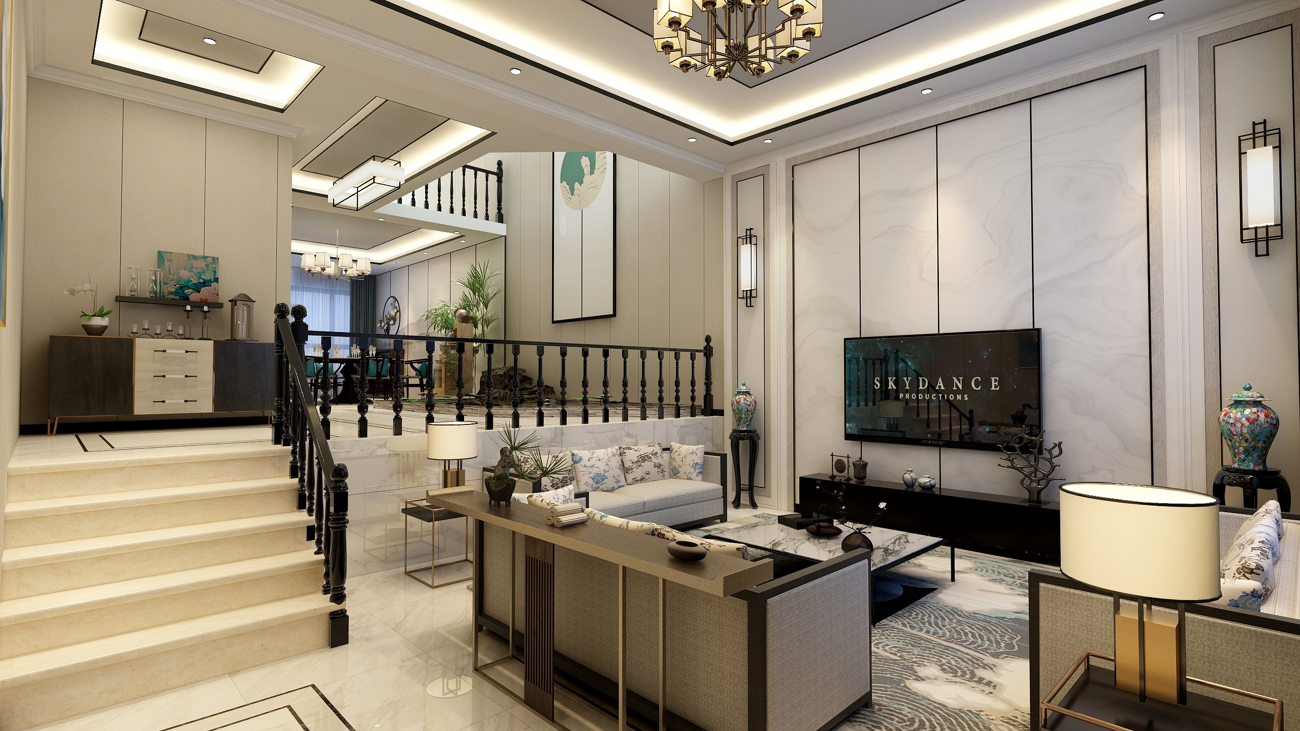 吴渊-欧罗巴别墅装修效果图