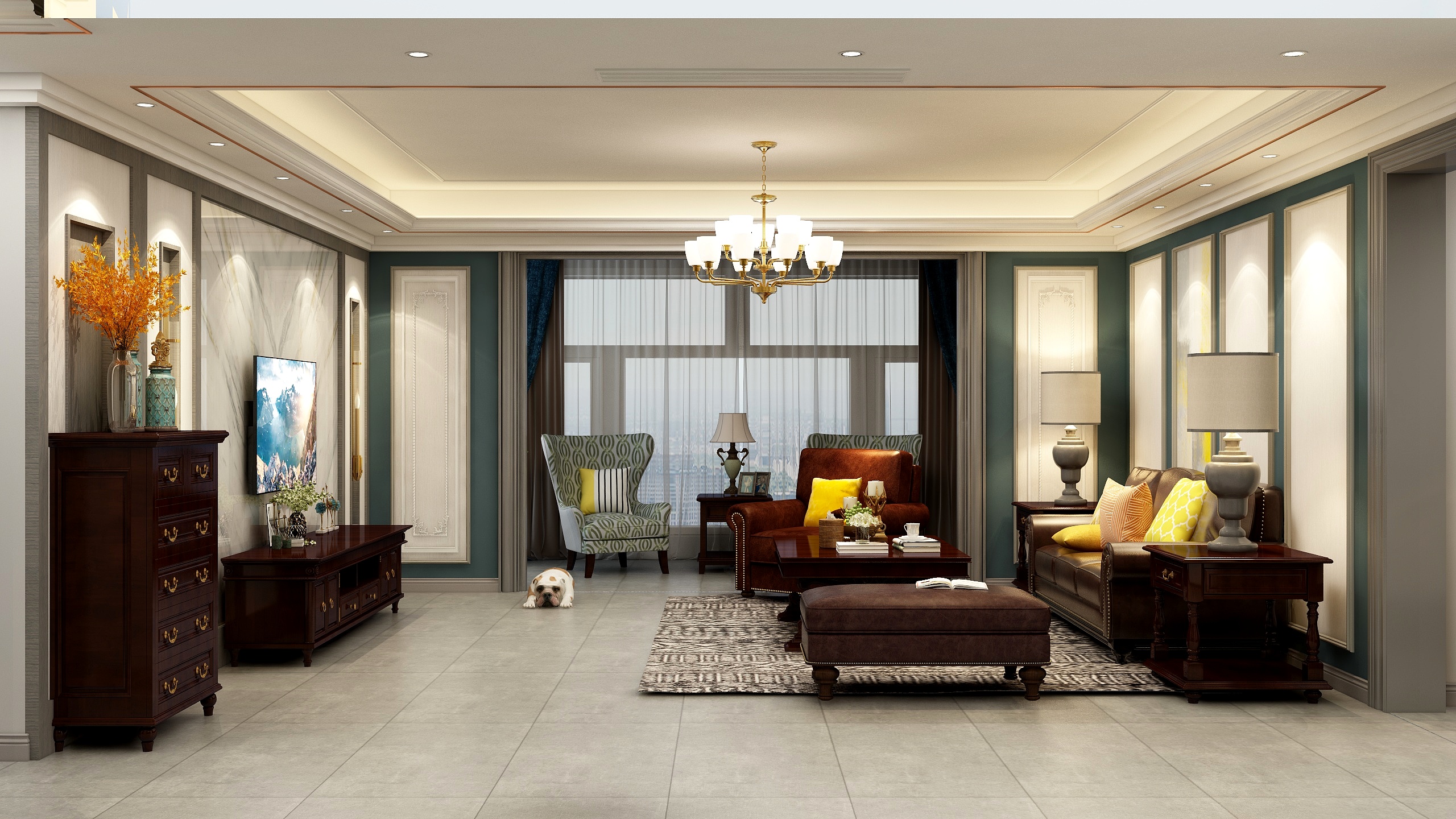 装修设计陈先生-《梦想的家》现代轻奢美式装修效果图