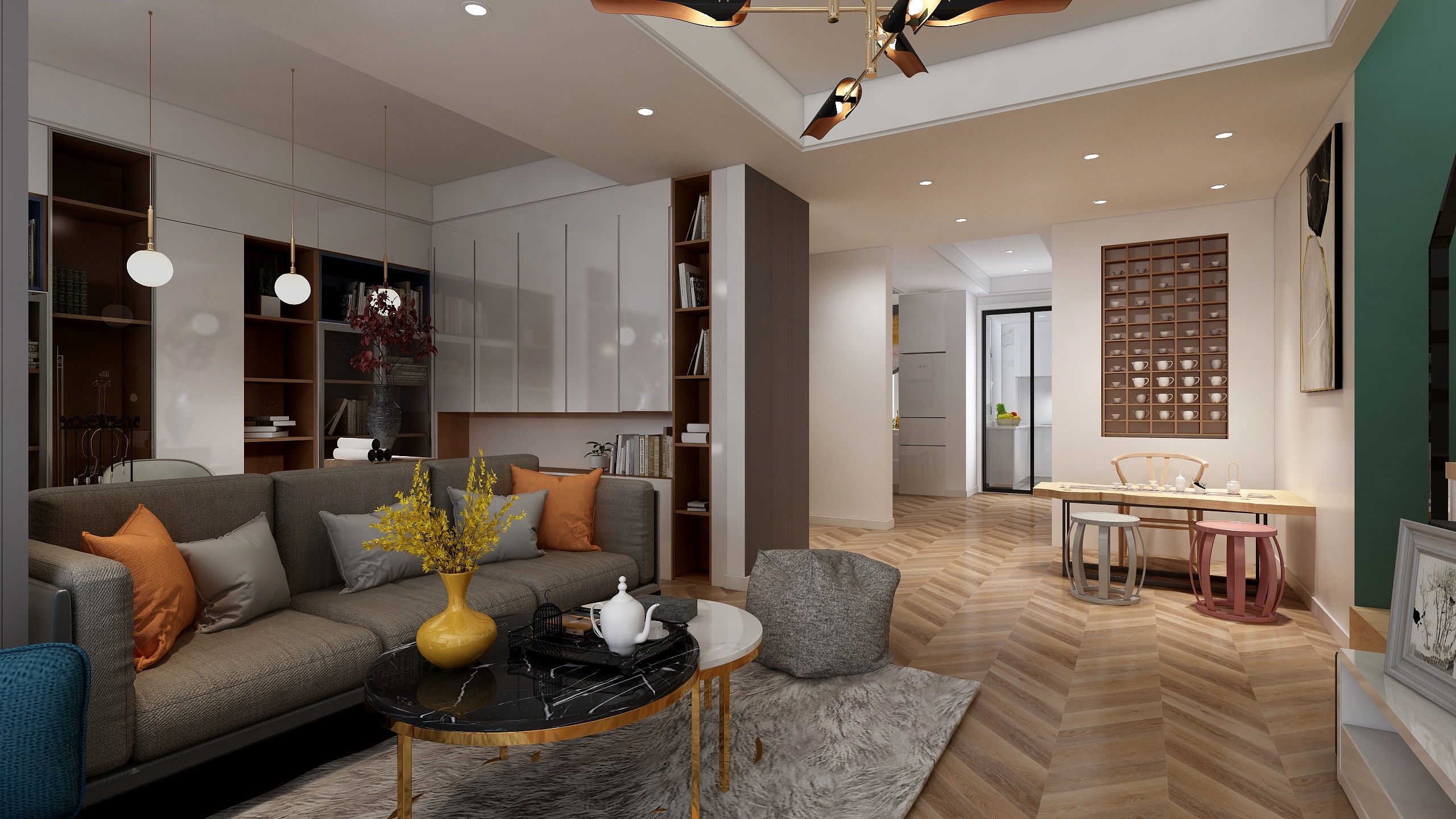 智行者设计-锦绣华府-1楼设计-装修设计方案