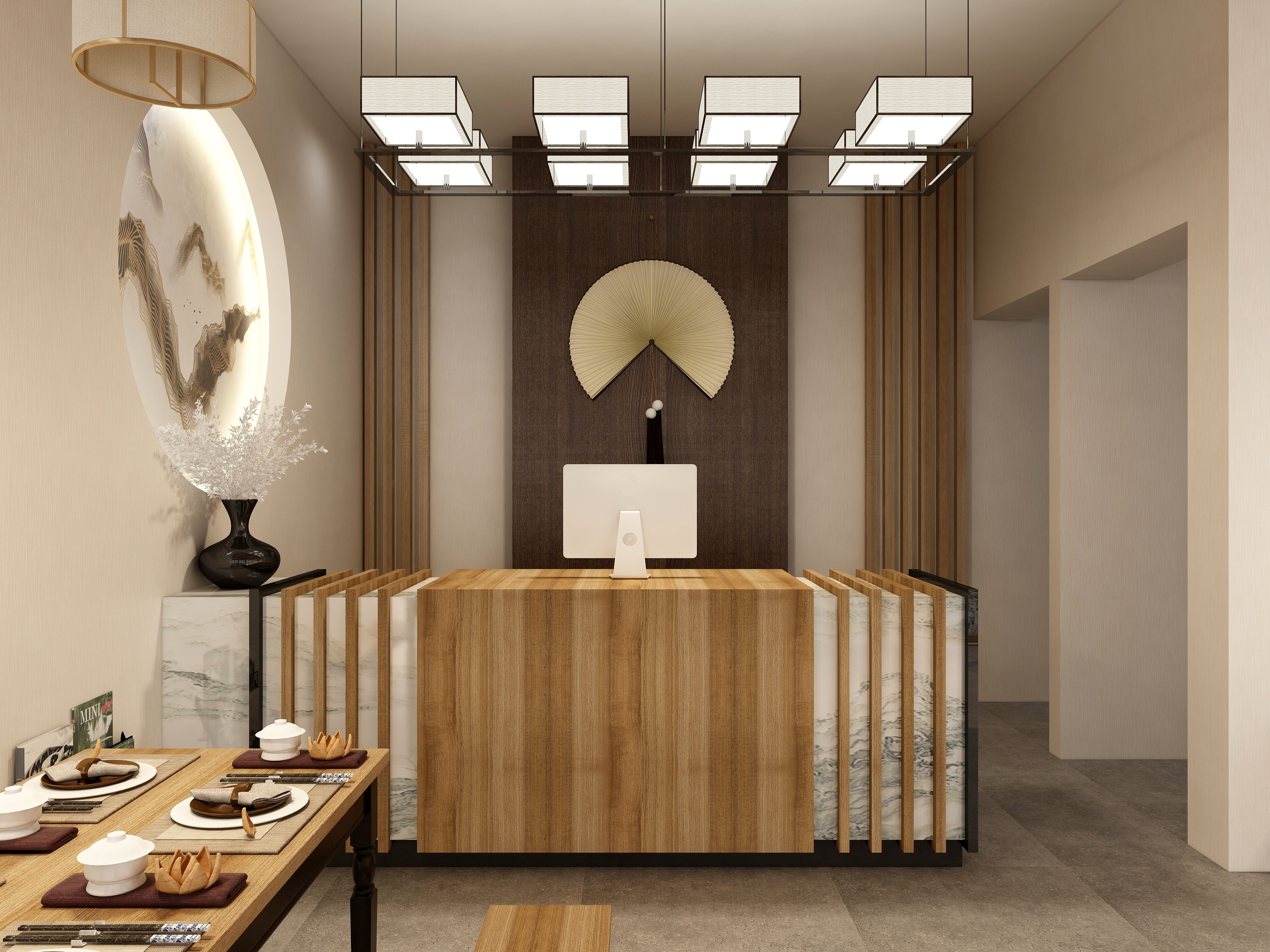 陈怡-工装小吃店装修效果图