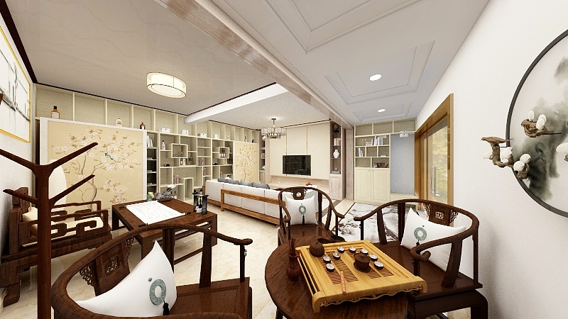 曼好家VIPJFNi-茶室导出新块-装修设计方案