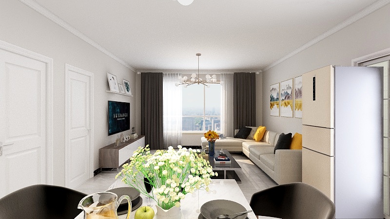 张富社天坛设计工作室-44号院二居室-装修设计方案