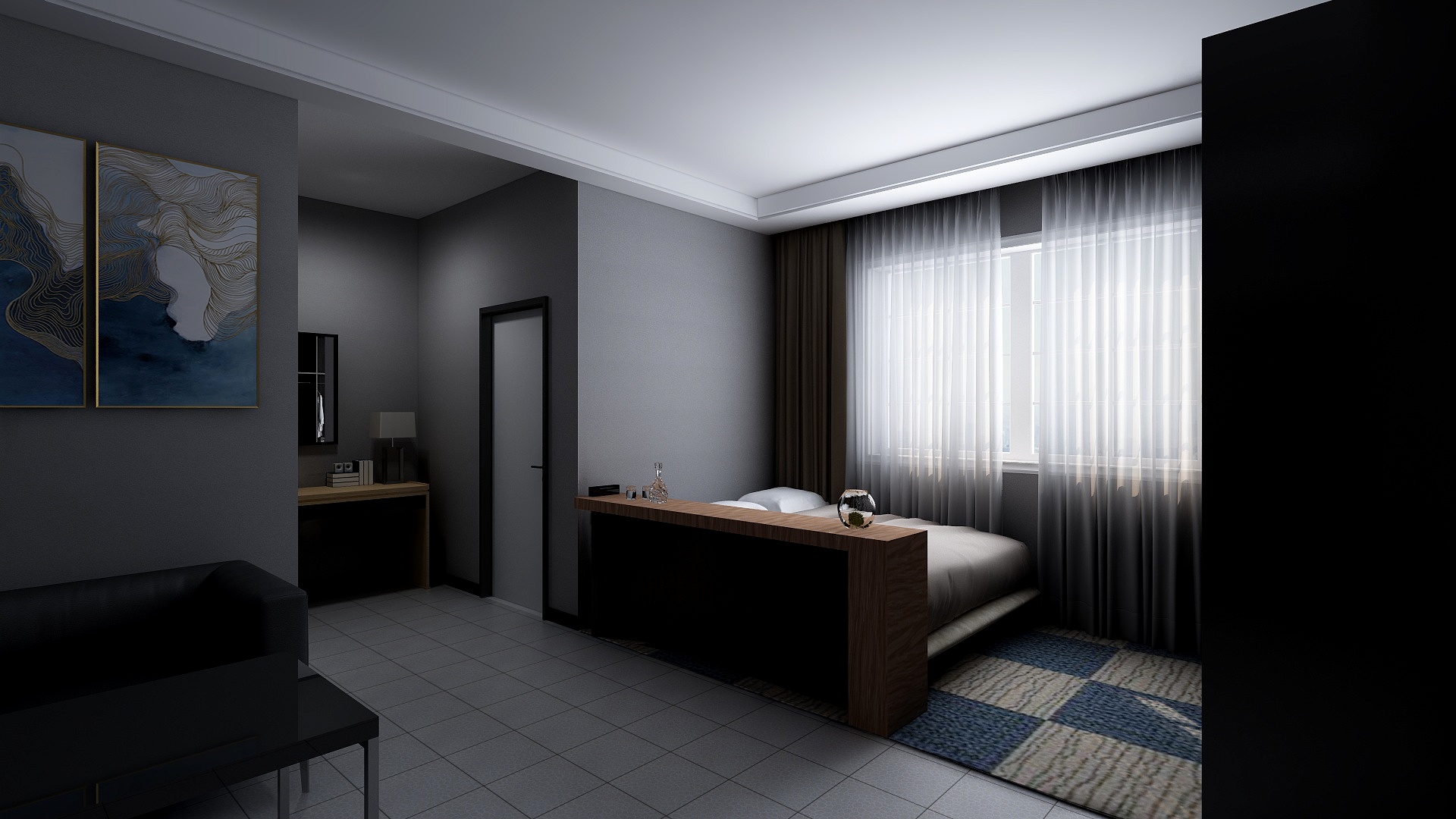 zslHXDj-卓达太阳城希望之洲44.00㎡3号楼 一室一厅一卫户型1室1厅1卫-装修设计方案