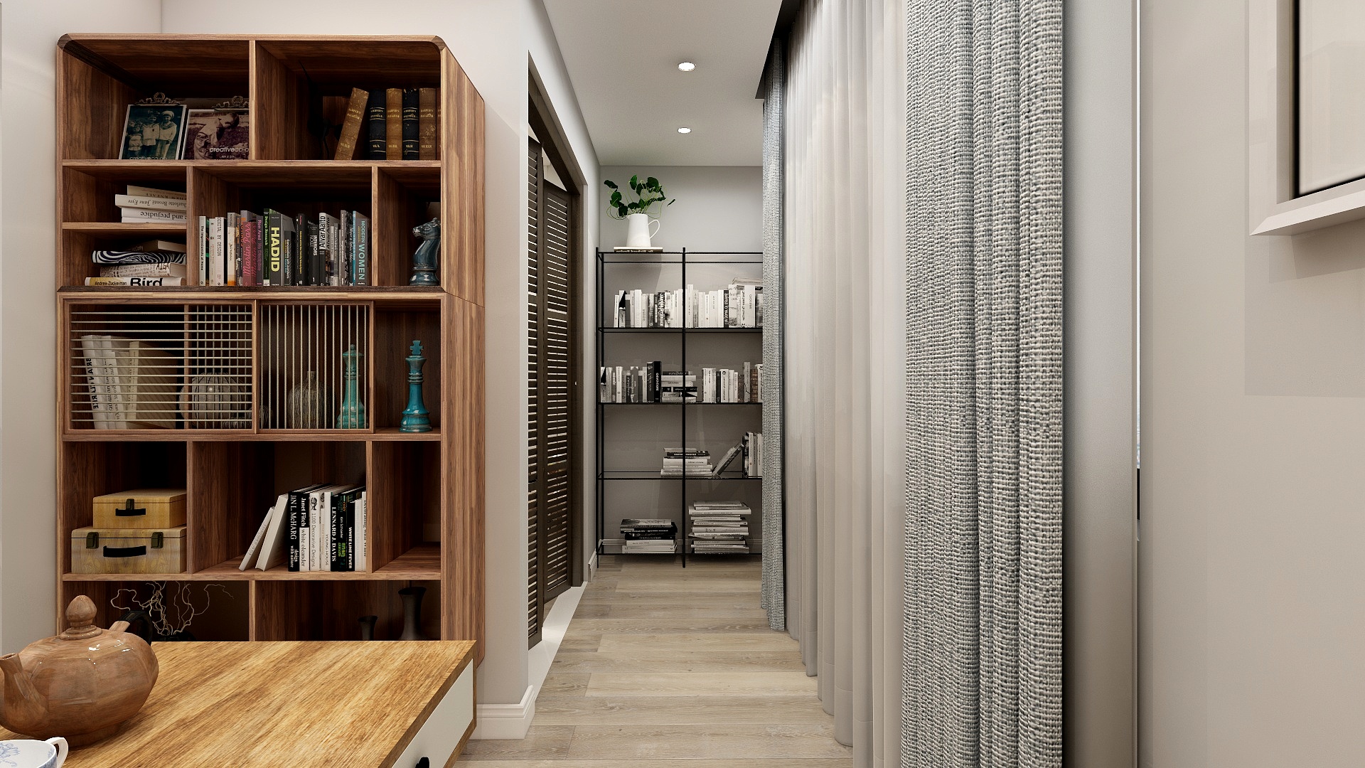 陈楚雄-111方现代两居一层书房装修效果图第2张