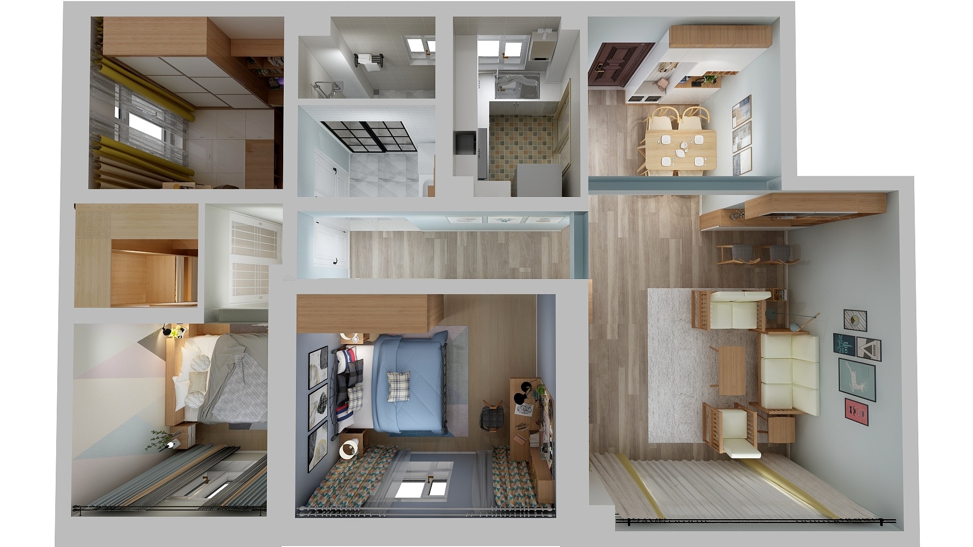 灵感设计师小鲁班-欢乐海岸128m²-装修设计方案