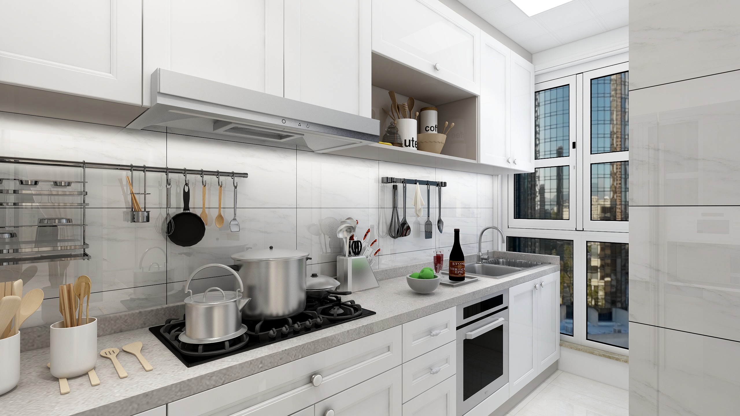 郑宇阳-北欧风格|柔时光一层厨房装修效果图第1张