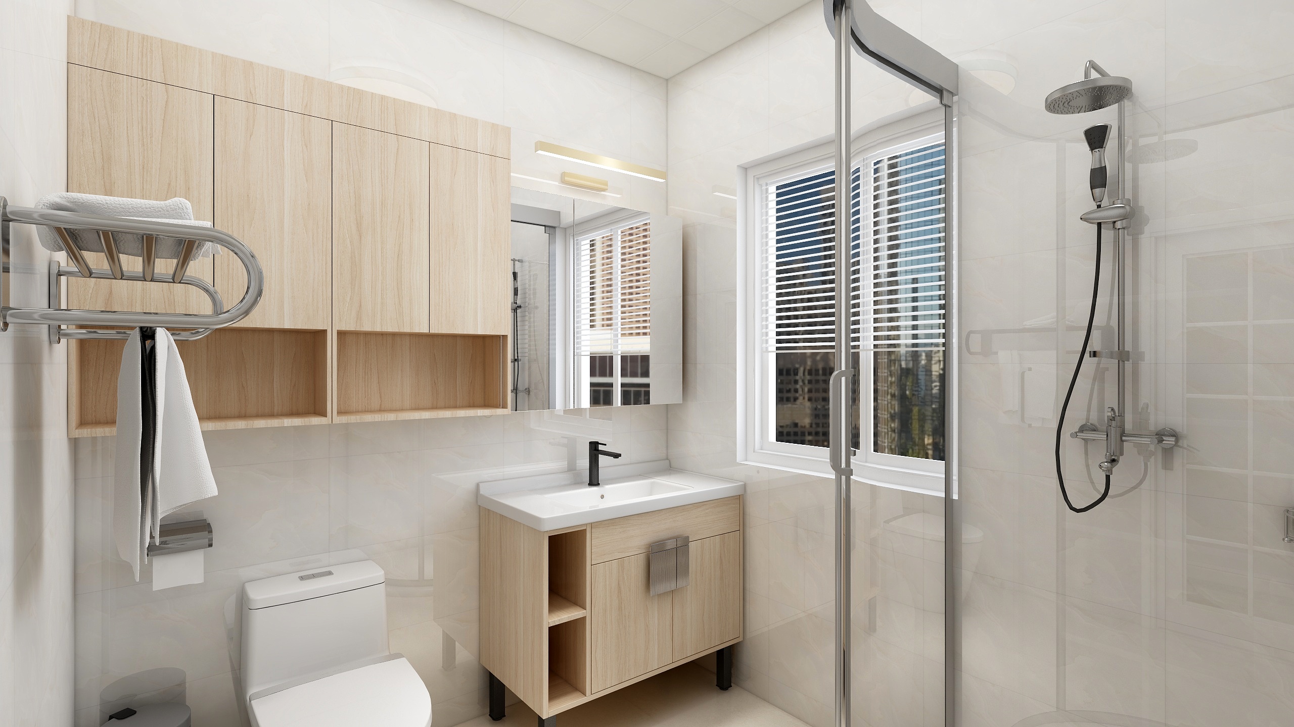 郑宇阳-北欧风格|柔时光一层卫生间装修效果图第1张