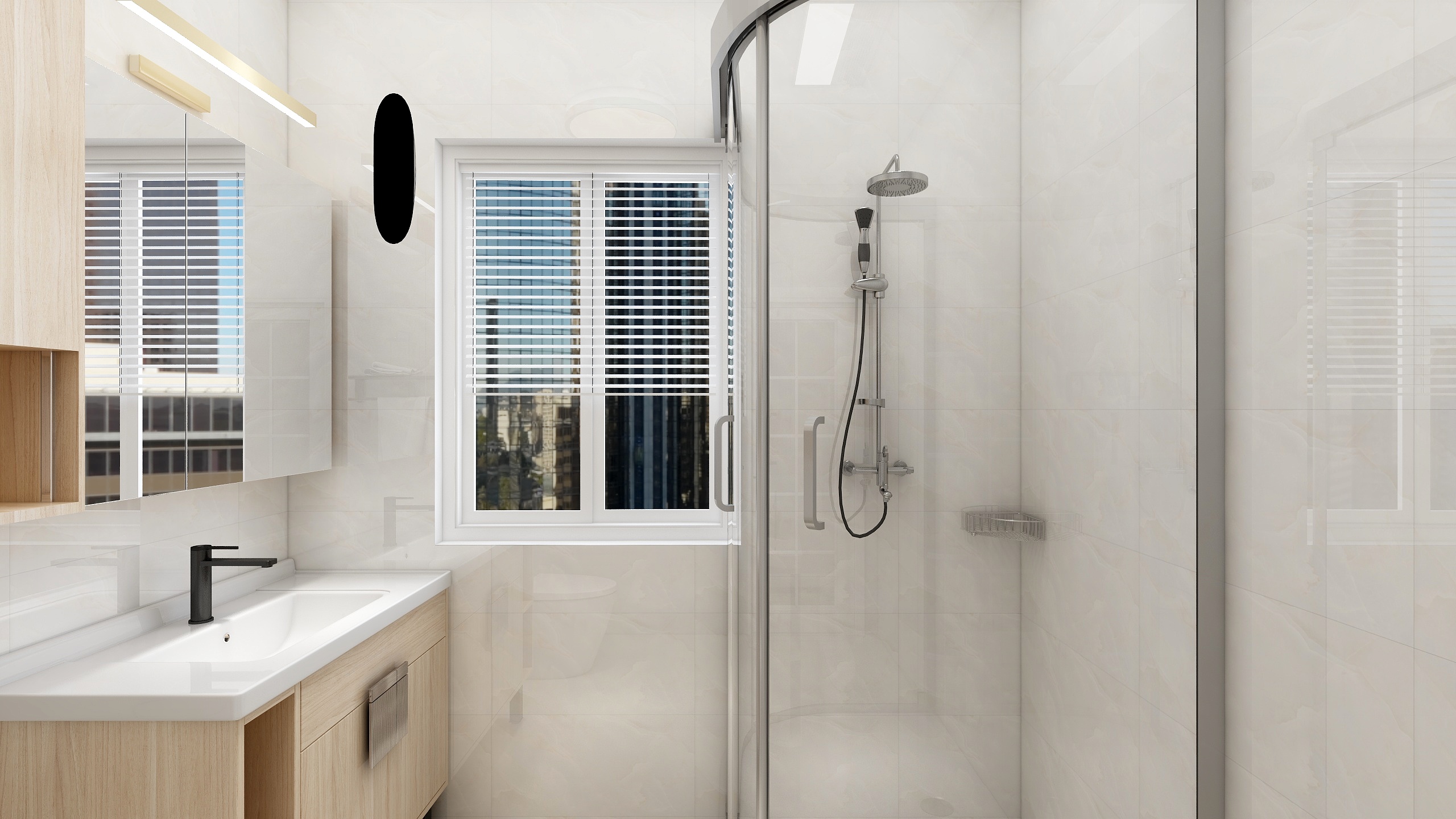 郑宇阳-北欧风格|柔时光一层卫生间装修效果图第2张