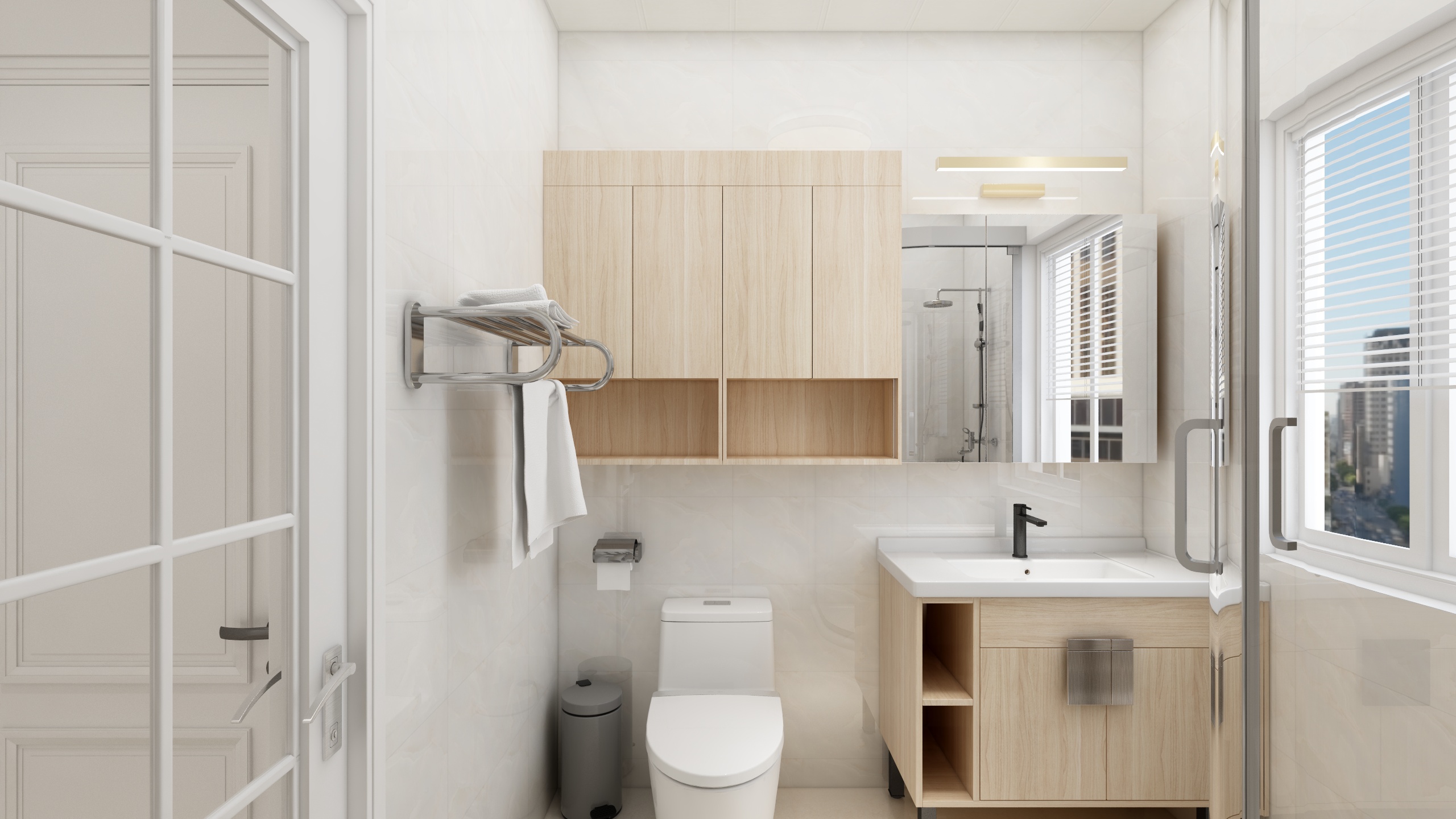 郑宇阳-北欧风格|柔时光一层卫生间装修效果图第3张