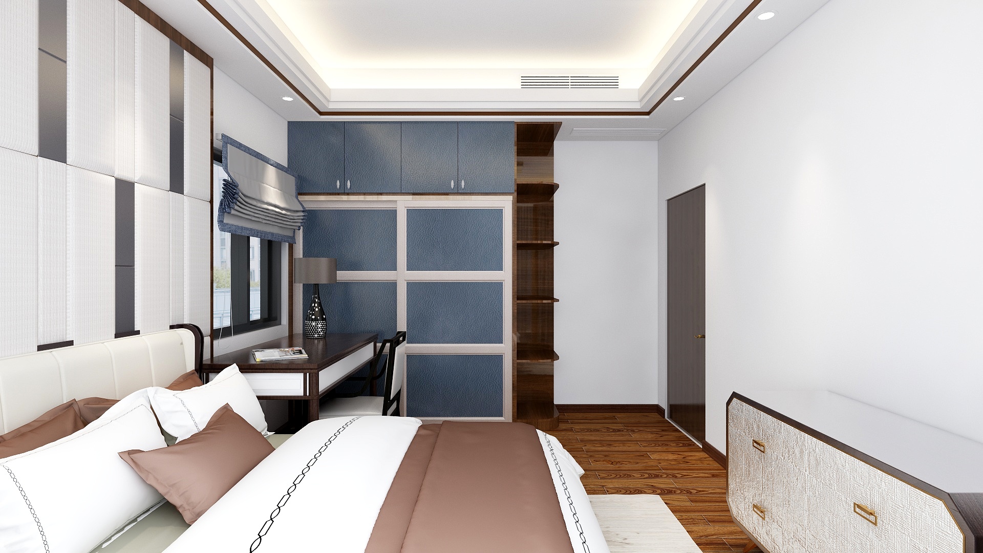 设计道也梁普荣-《新中式西门》一层主卧装修效果图第2张