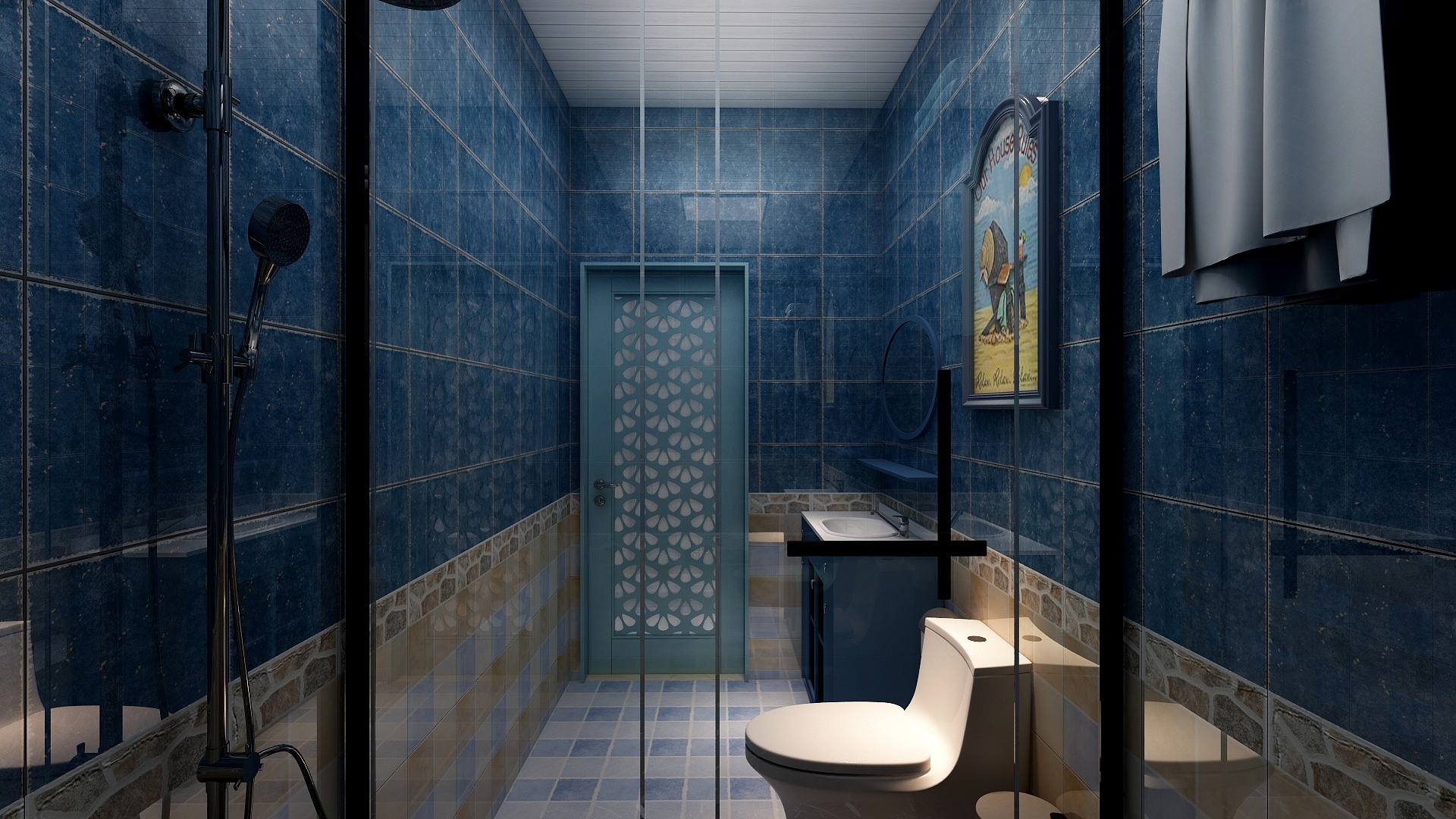 珠穆朗玛dUDg-122方地中海三居一层卫生间装修效果图第2张