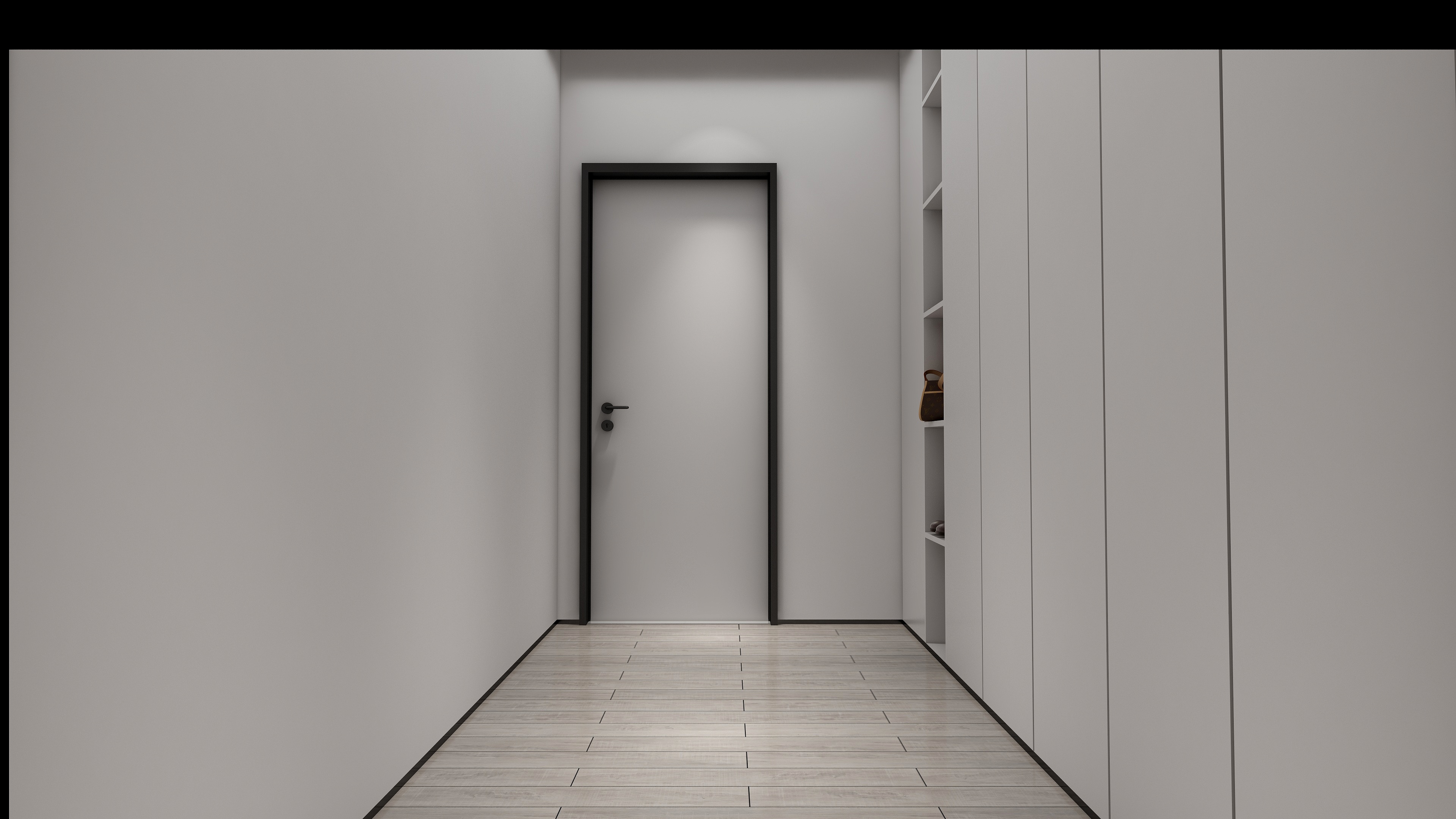 酷家乐优秀设计频道-148㎡现代极简别墅四居二层衣帽间装修效果图第1张