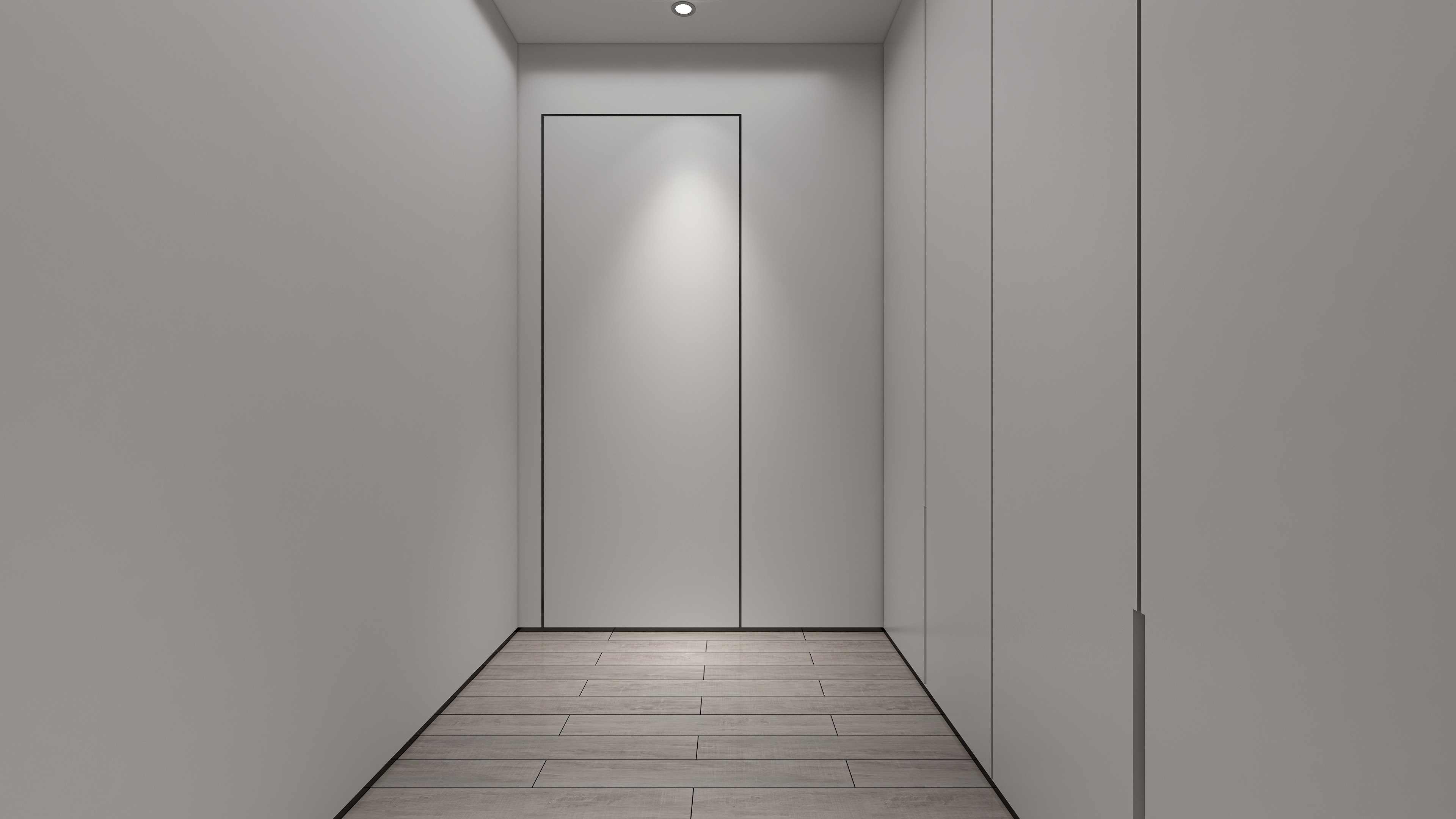 酷家乐优秀设计频道-148㎡现代极简别墅四居二层步入式衣柜装修效果图第1张