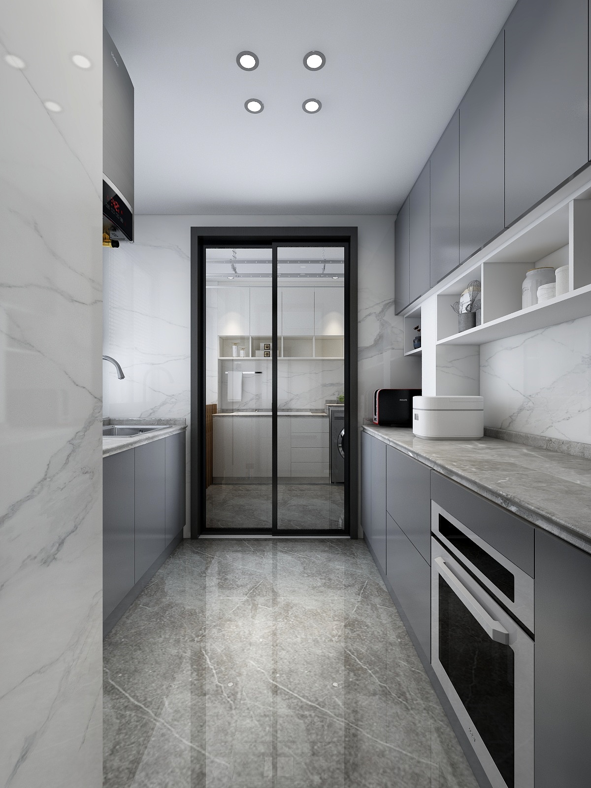 朱晨希-【轻奢现代冷色调】装修效果图