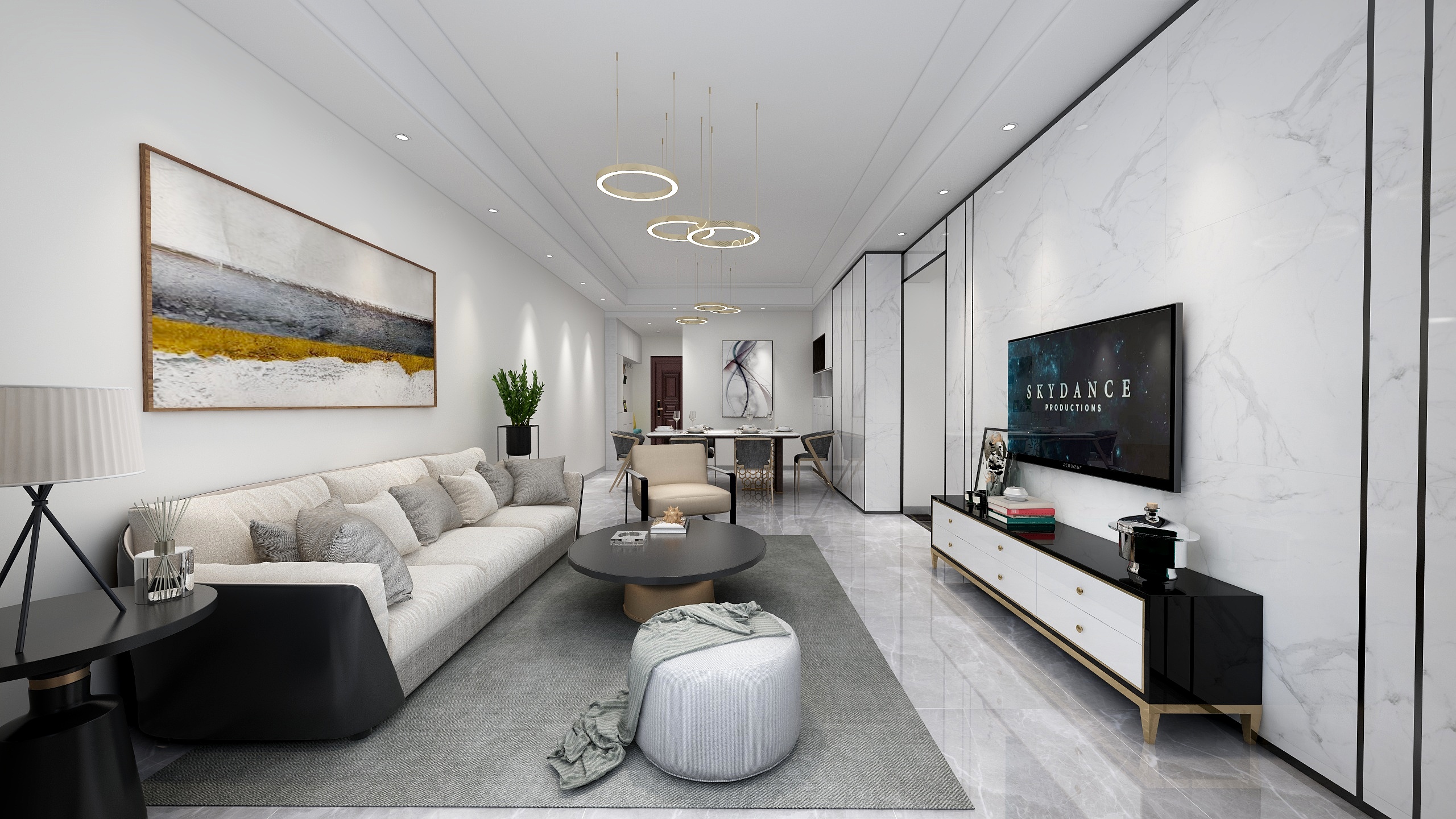 设计师江益-现代黑白灰-装修设计方案