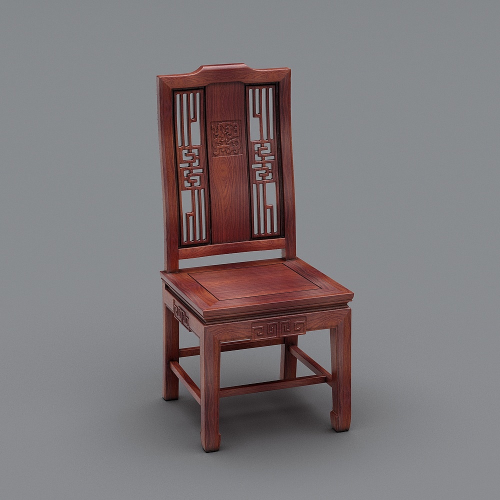 高背金龙单椅3D模型