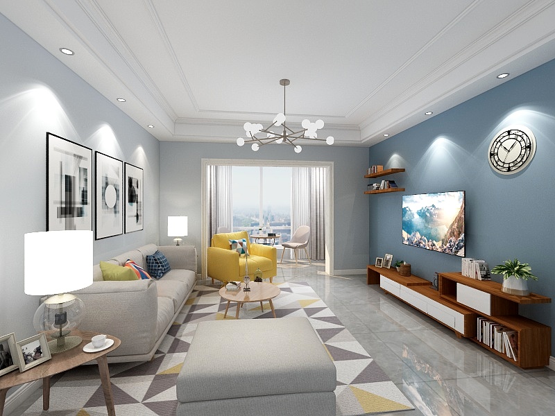 起源品牌设计-紫金华府A户型128平方-装修设计方案