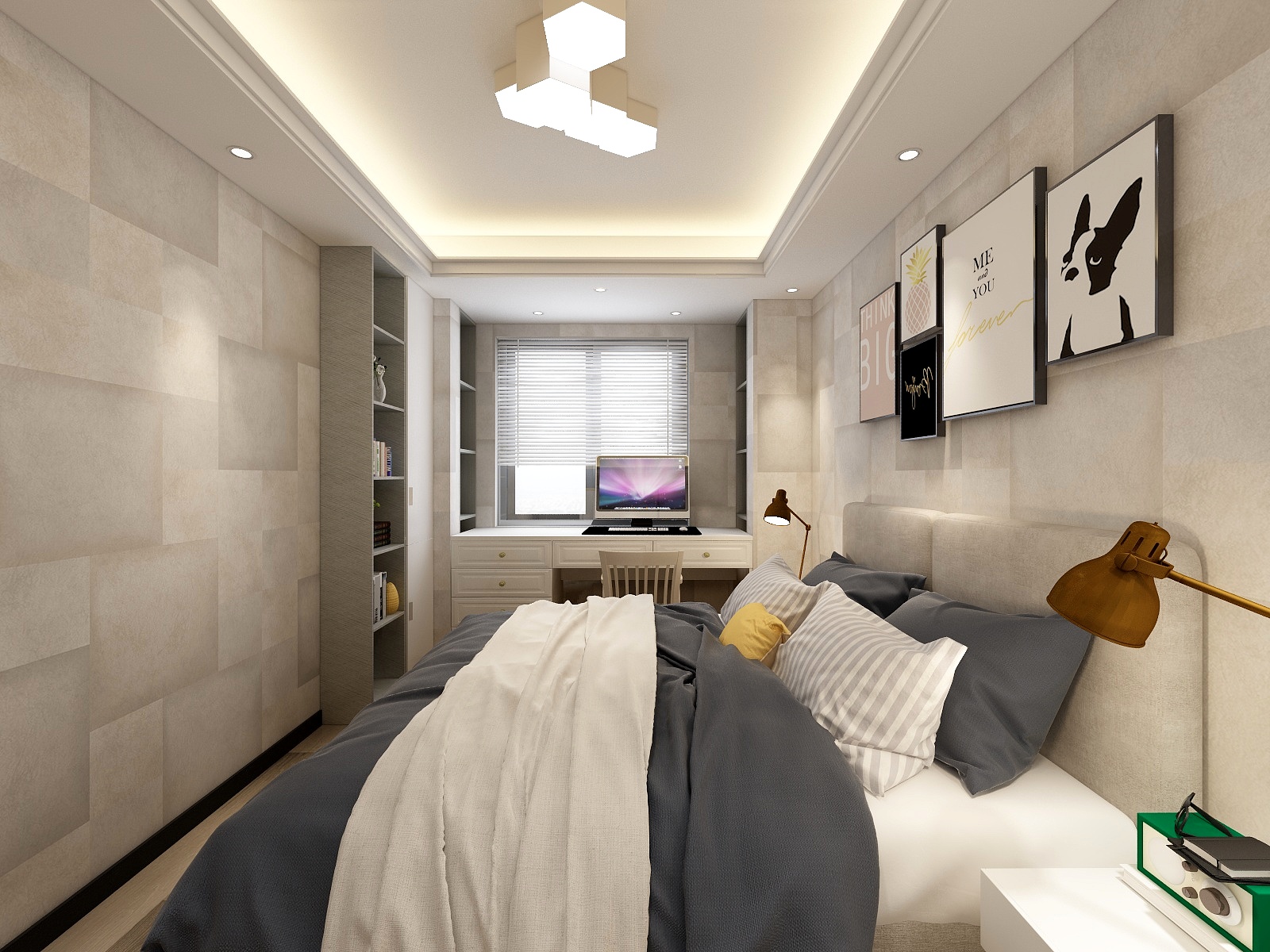 李青越-117方新中式三居一层儿童房装修效果图第2张